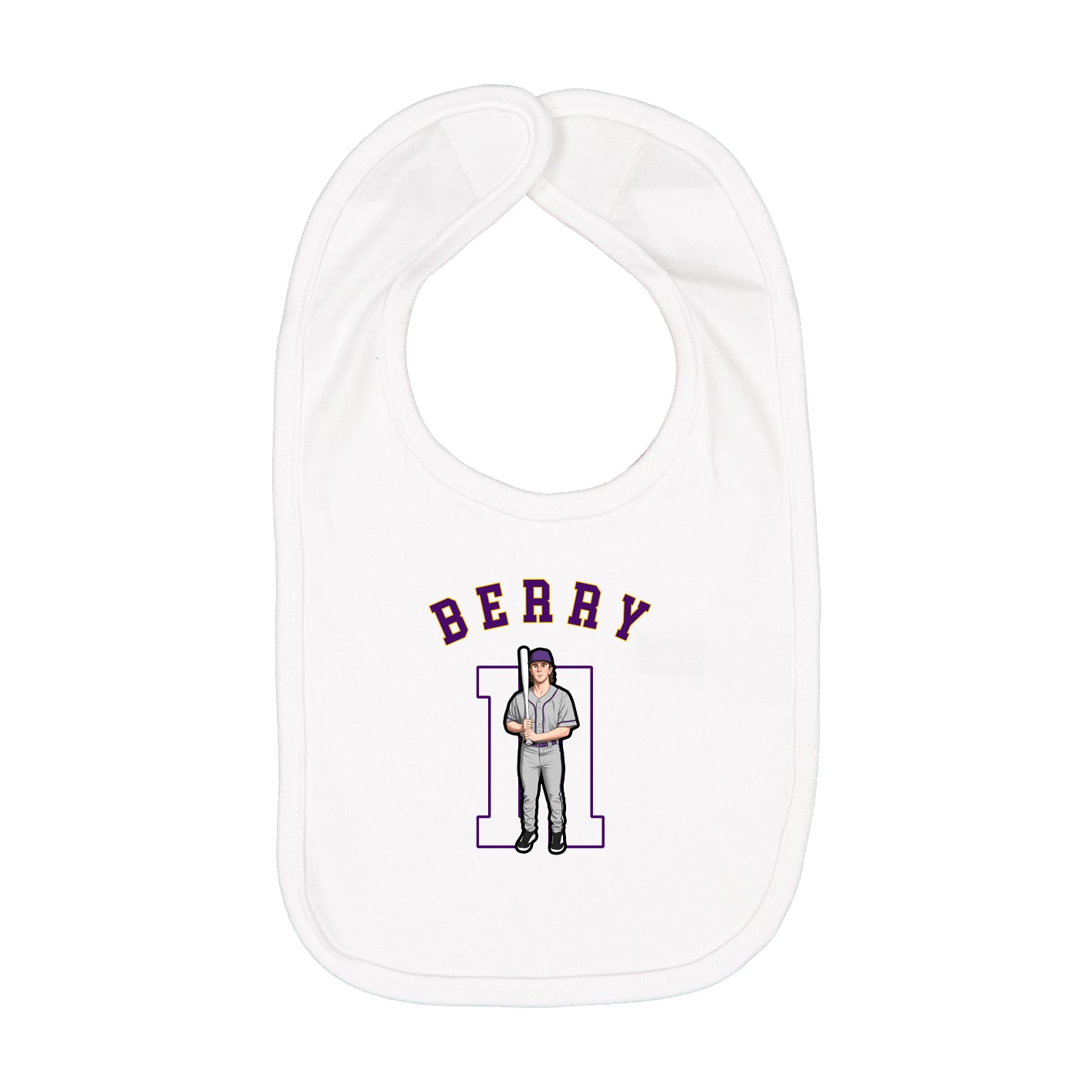 Infant Bib — Shirsey Arch in White