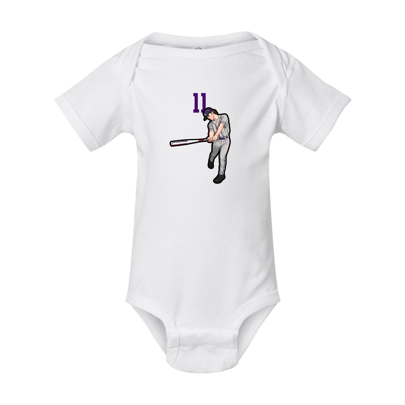 Baby Onesie — Number Top in White