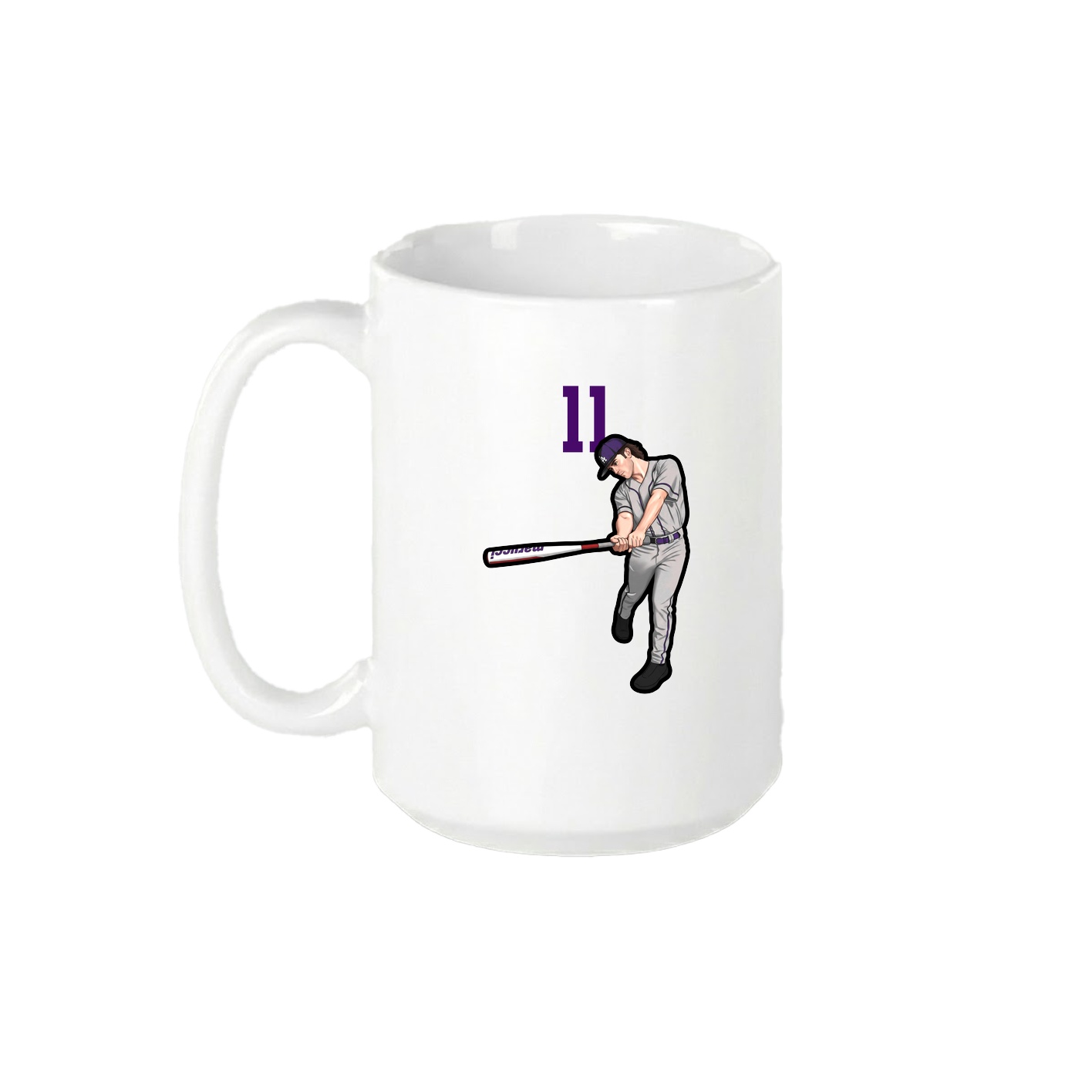 15oz Coffee Mug — Number Top in White