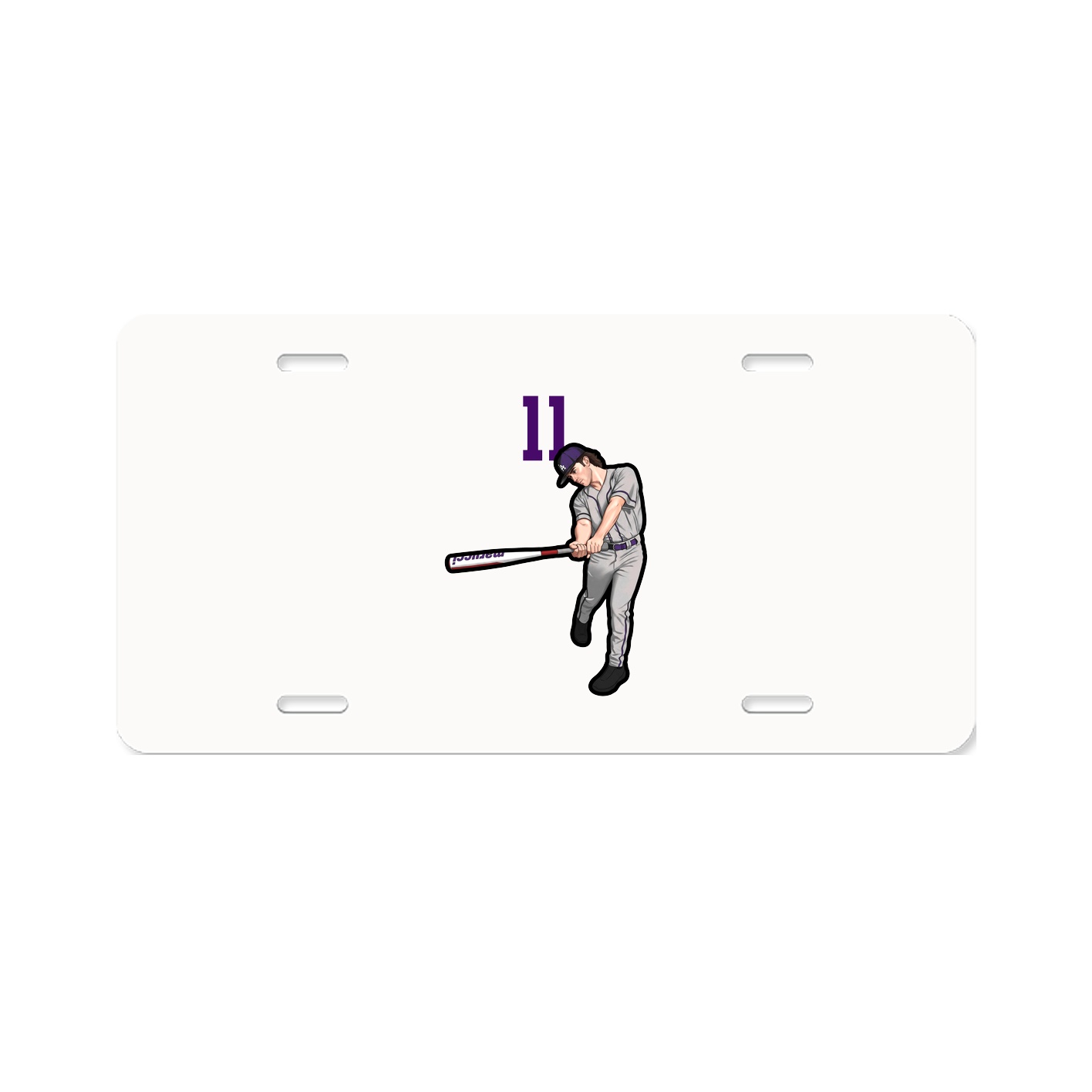 License Plate — Number Top in Classic
