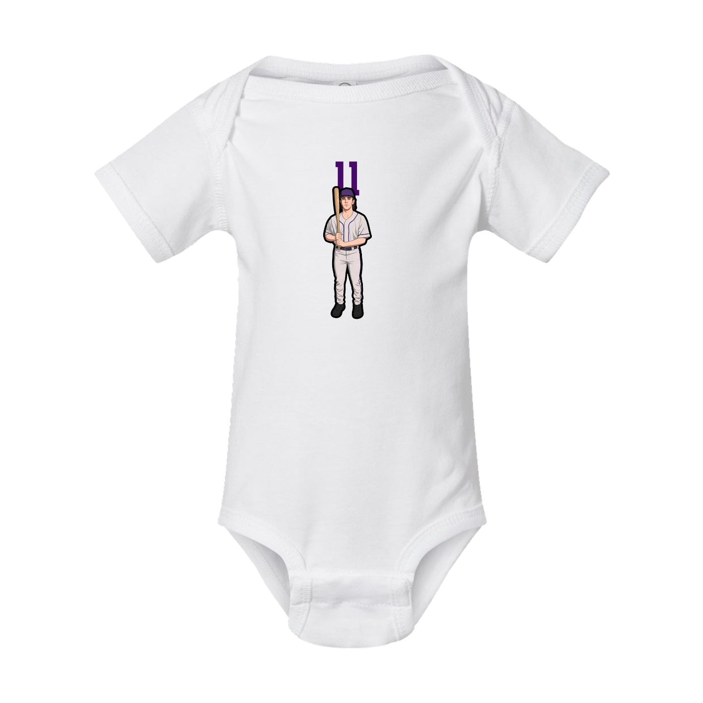 Baby Onesie — Number Top in White