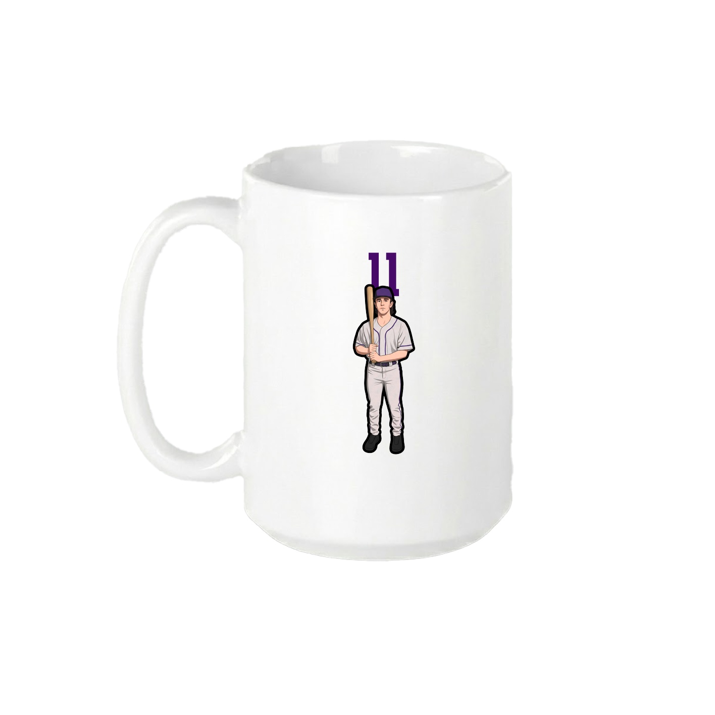 15oz Coffee Mug — Number Top in White