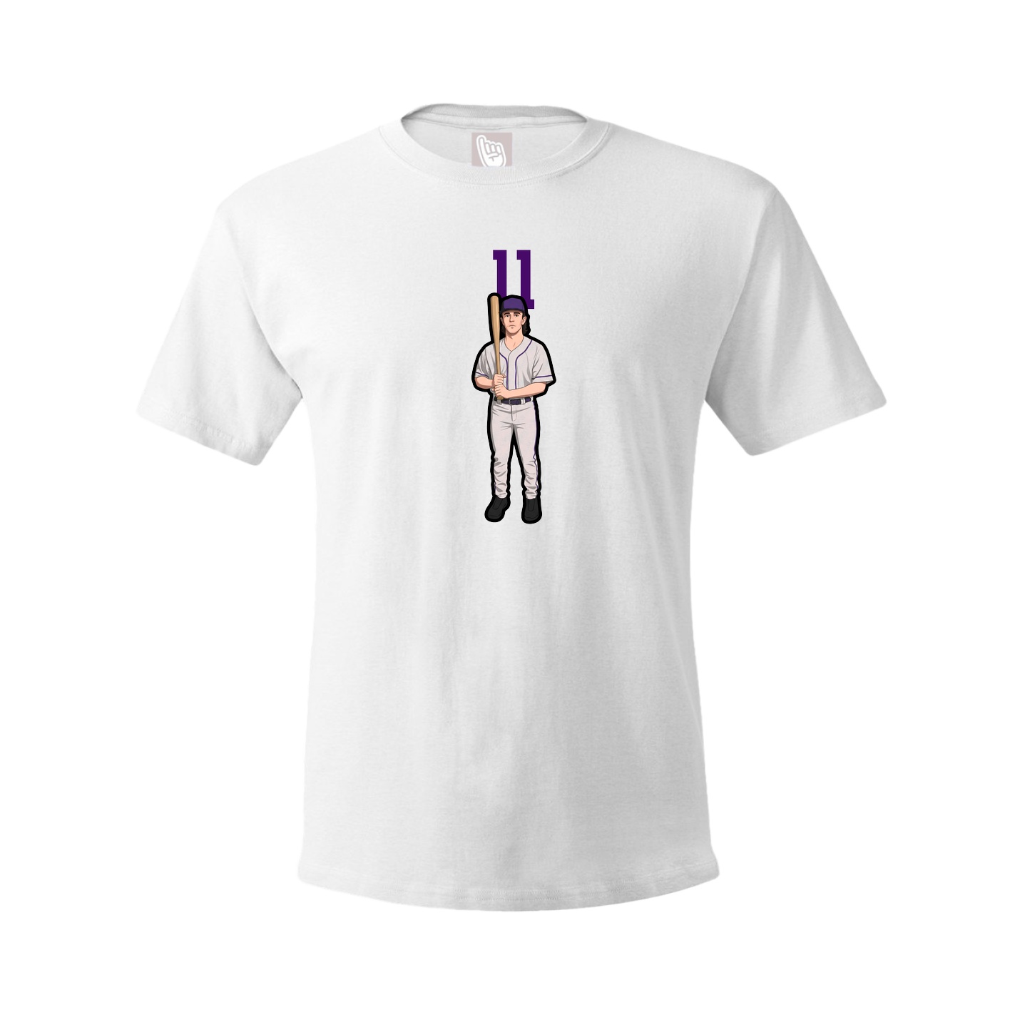Youth Tee — Number Top in White