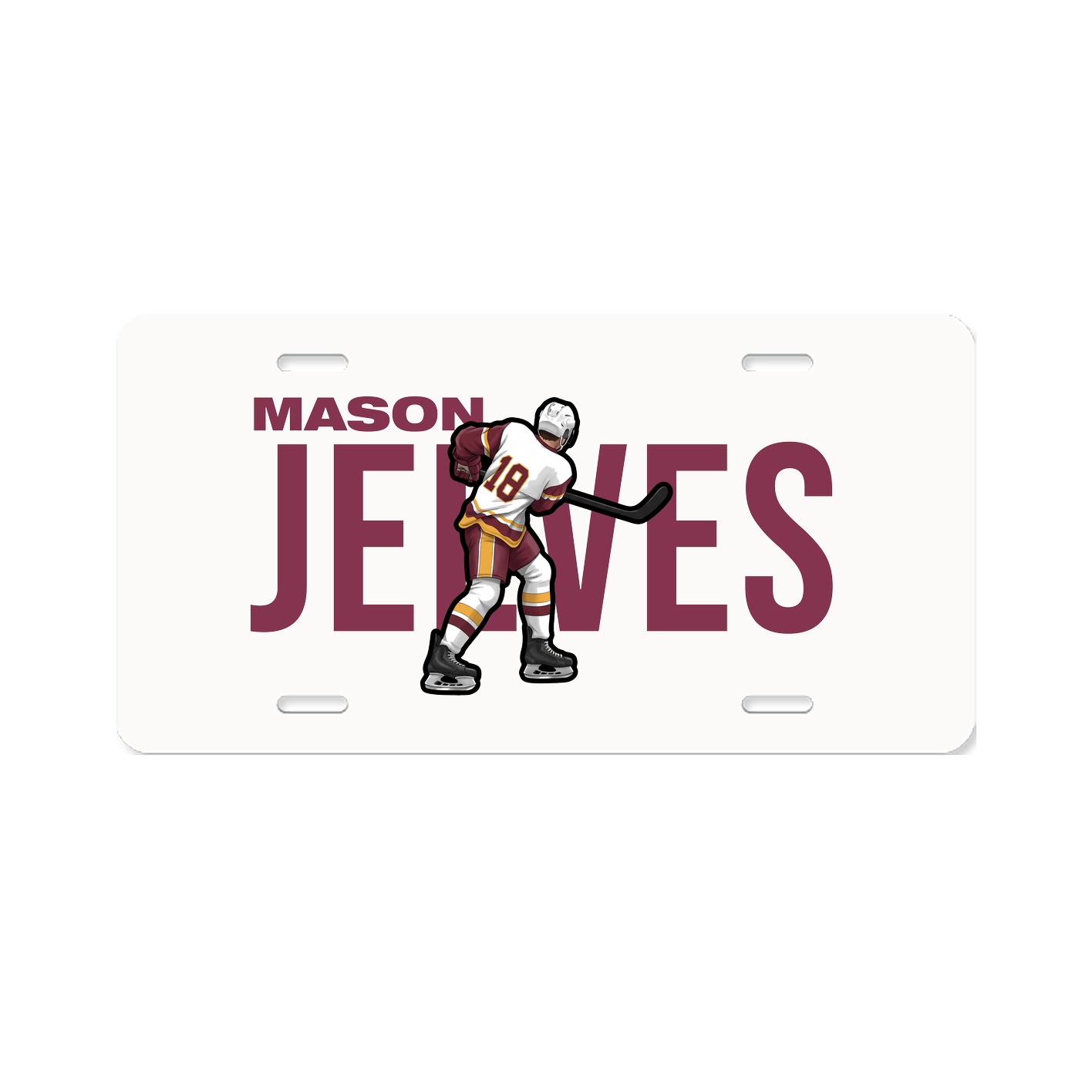 License Plate — Player Name in Classic