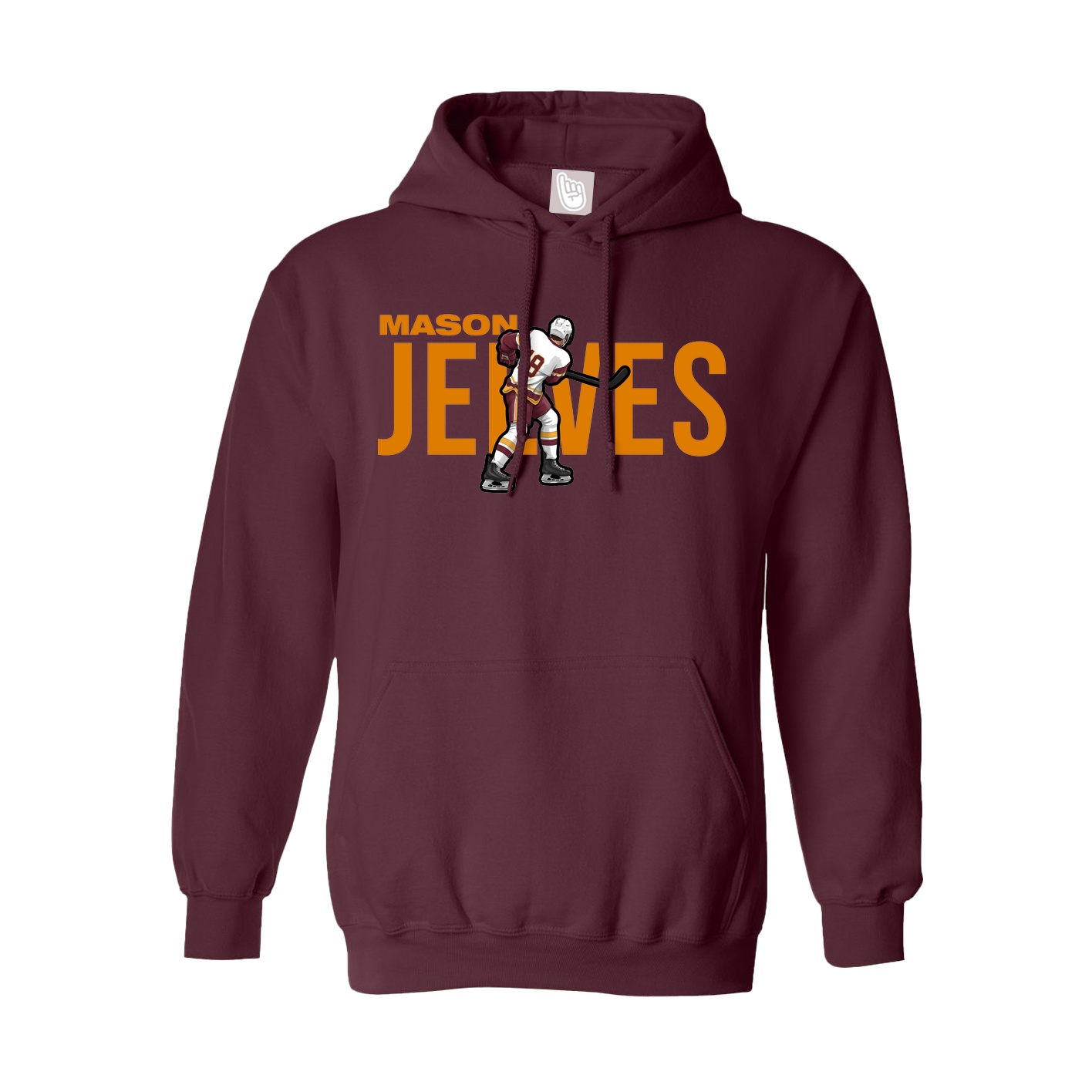 Youth Hoodie — Player Name in Maroon