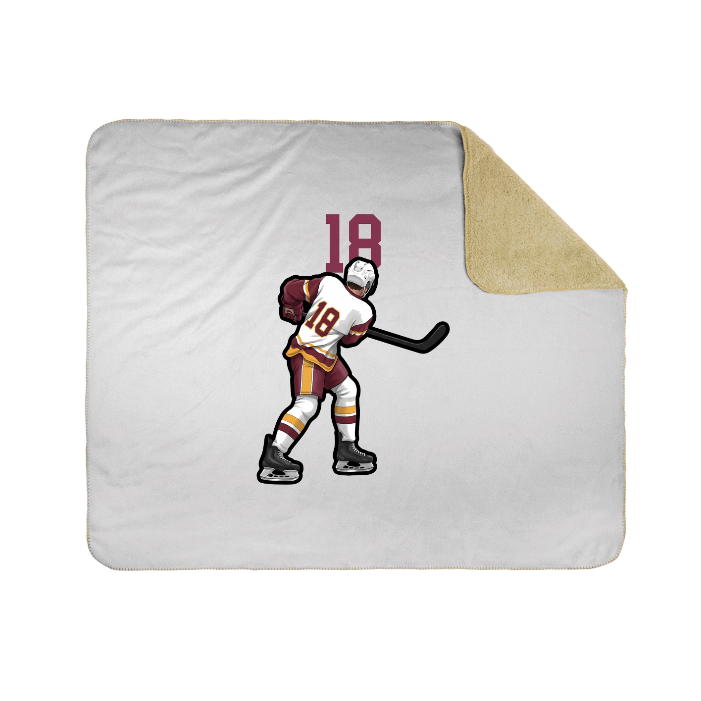 Throw Blanket — Number Top in White