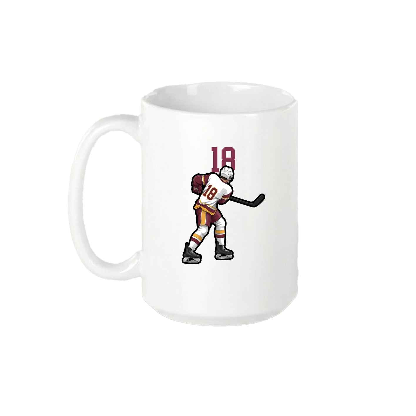 15oz Coffee Mug — Number Top in White