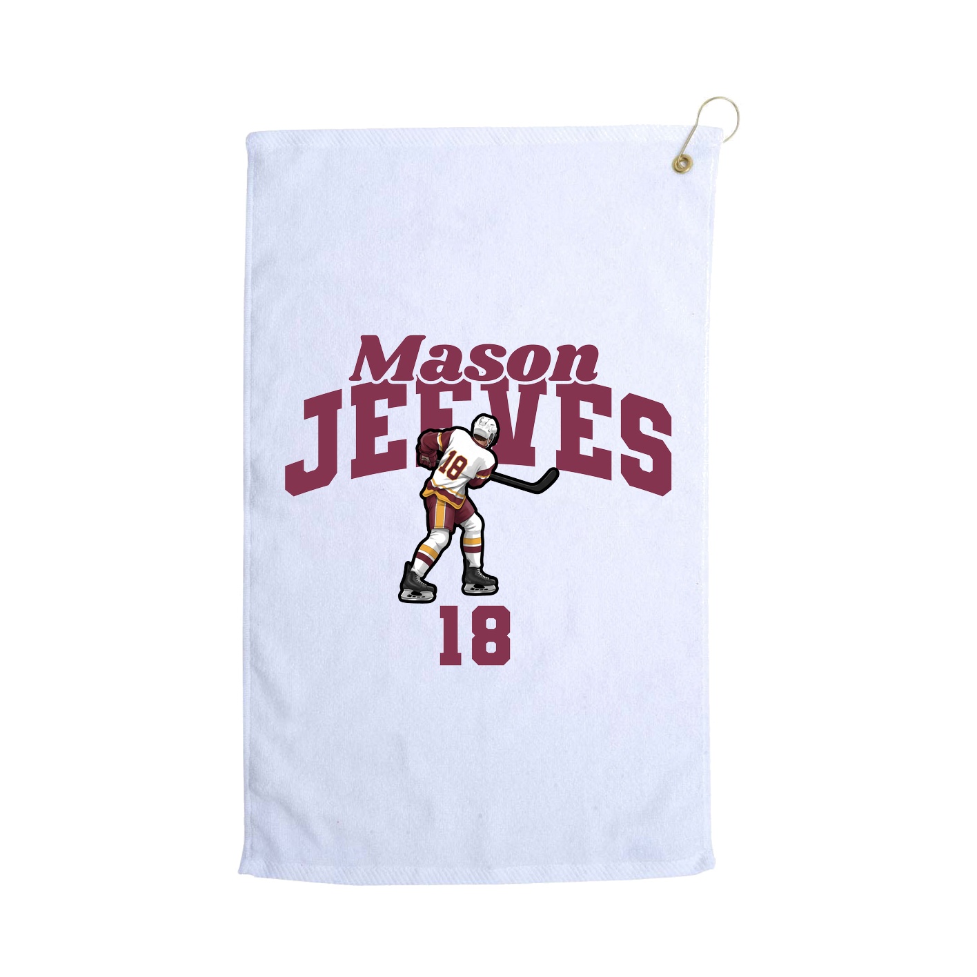 Golf Towel — Signature Arch in White