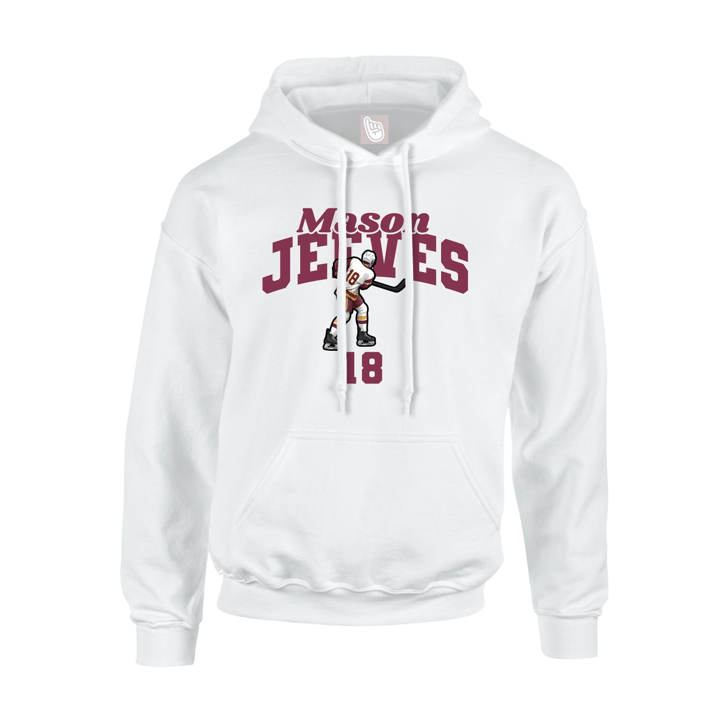 Hoodie — Signature Arch in White