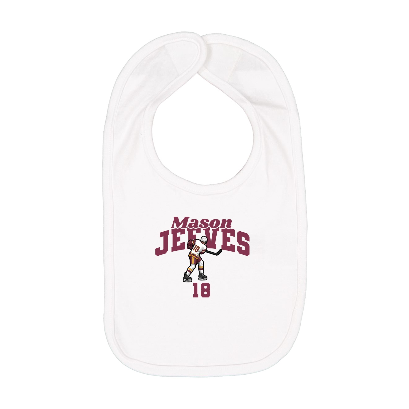 Infant Bib — Signature Arch in White