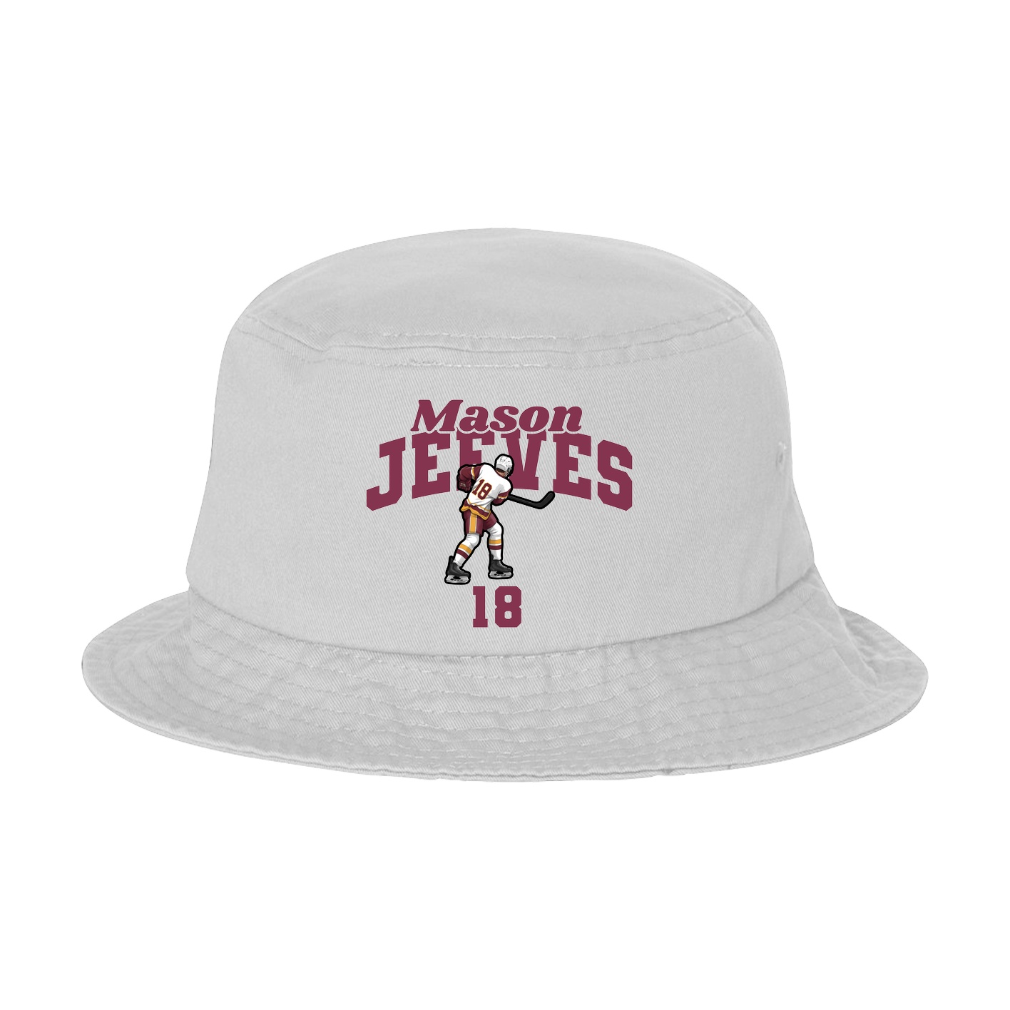 Bucket Cap — Signature Arch in White