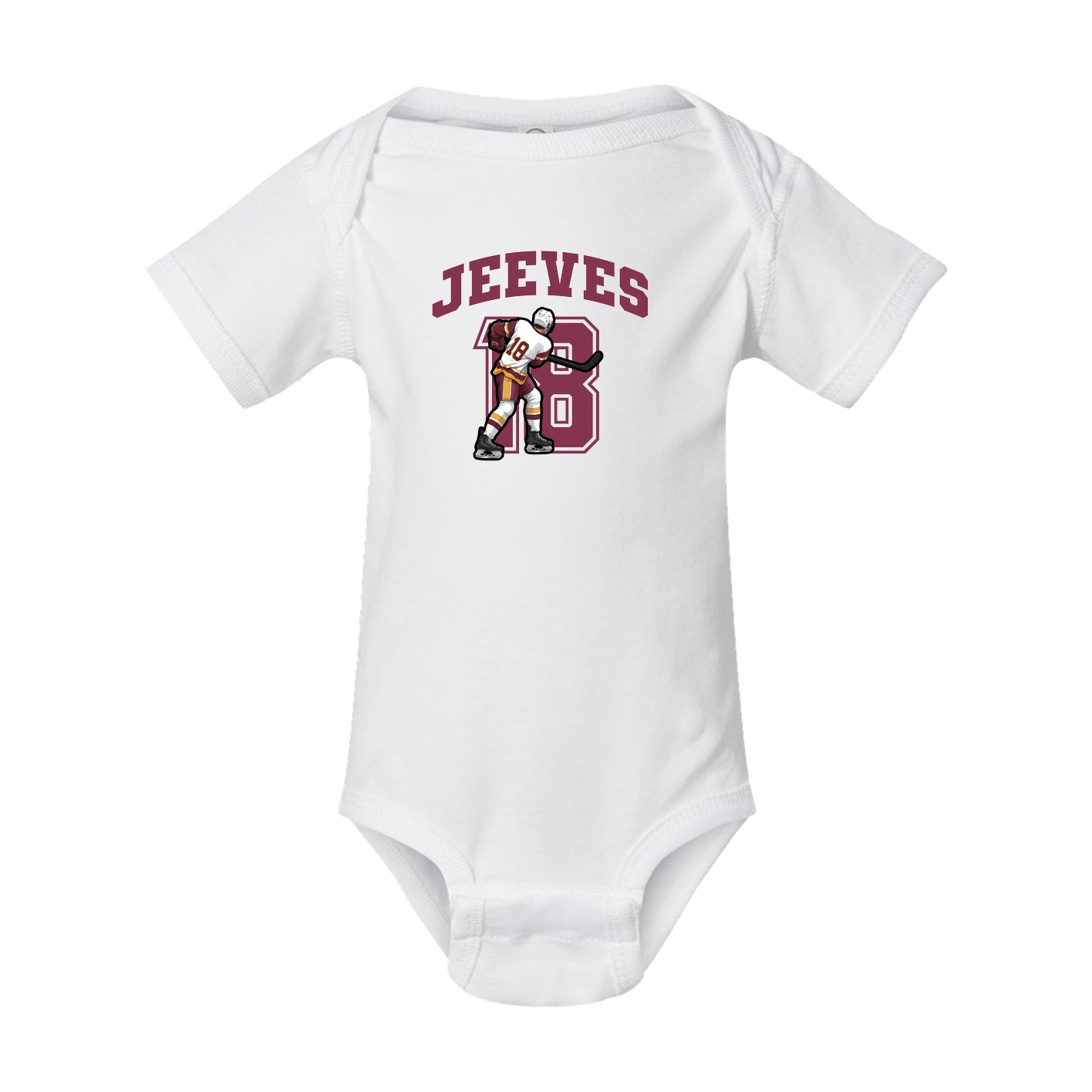 Baby Onesie — Number in White