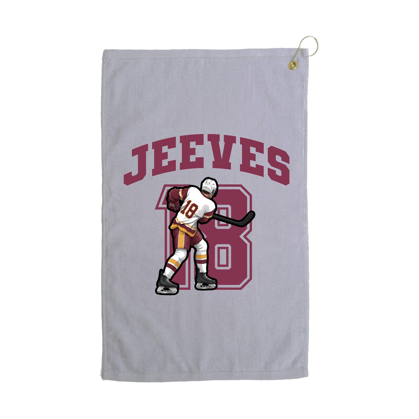 Golf Towel — Number in Grey