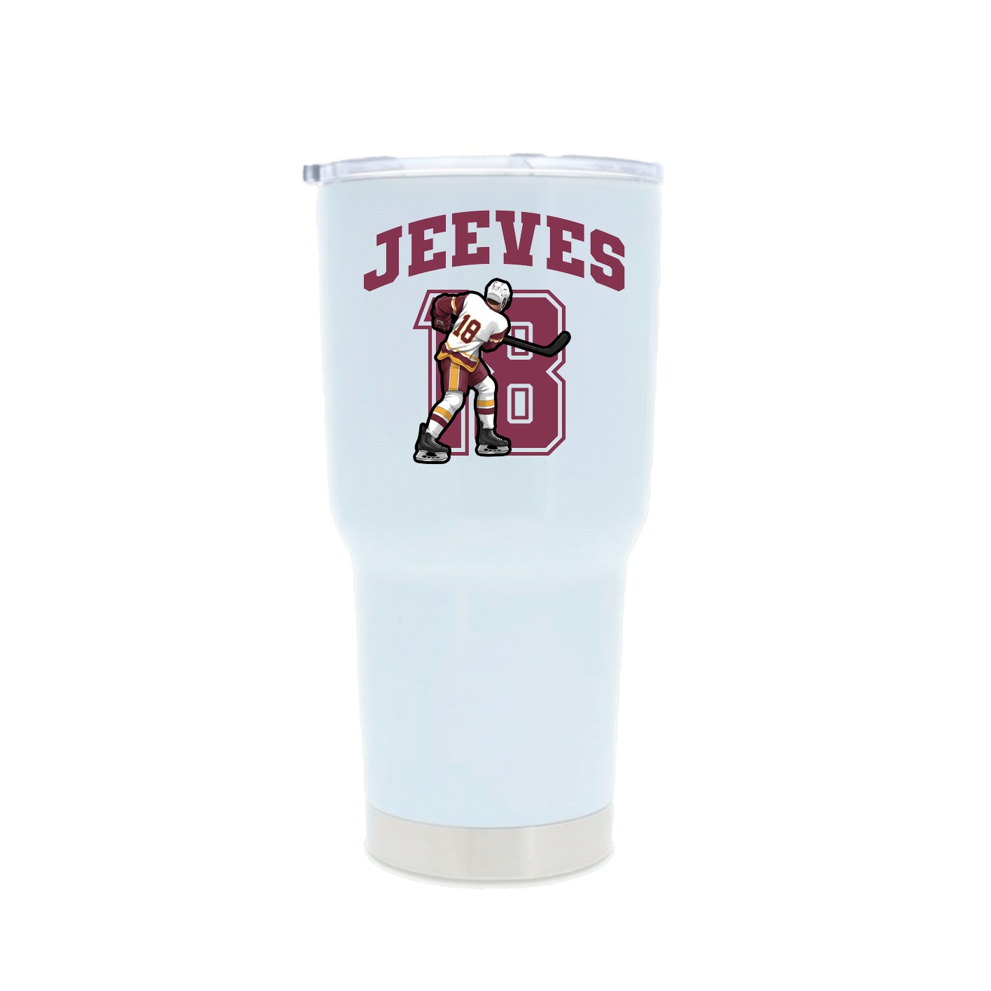 30oz Stainless Steel Tumbler — Number in White