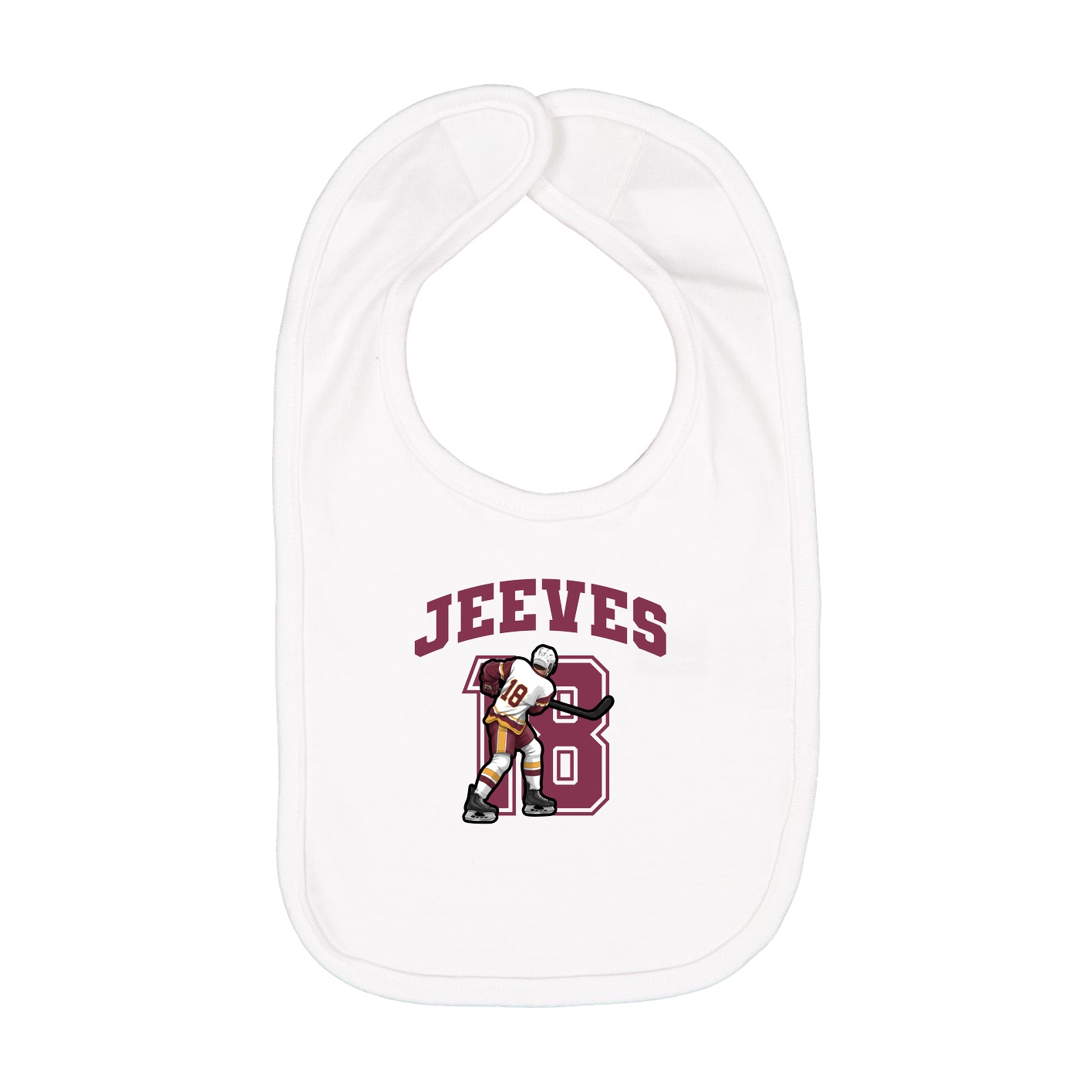 Infant Bib — Number in White