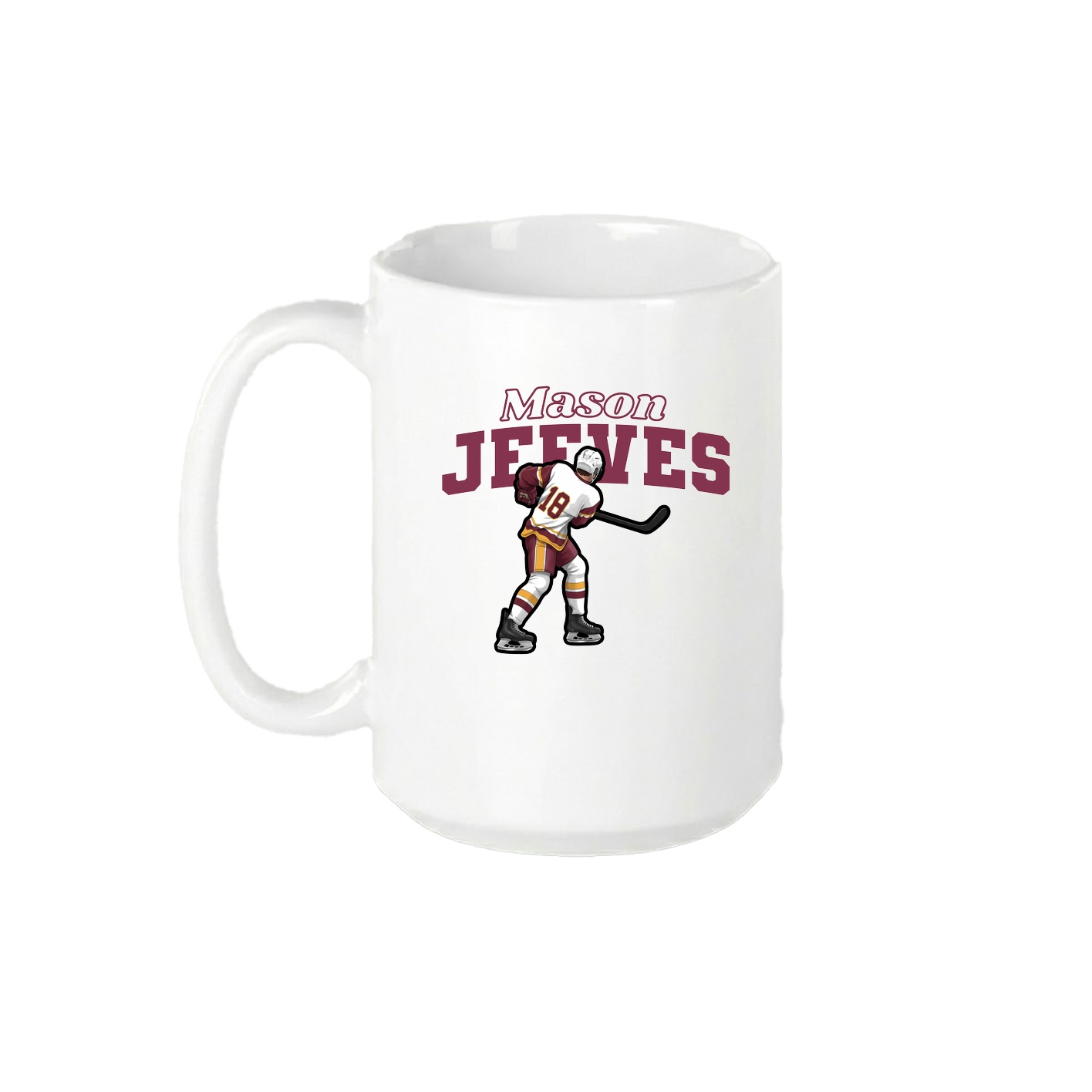 15oz Coffee Mug — Name Arch in White