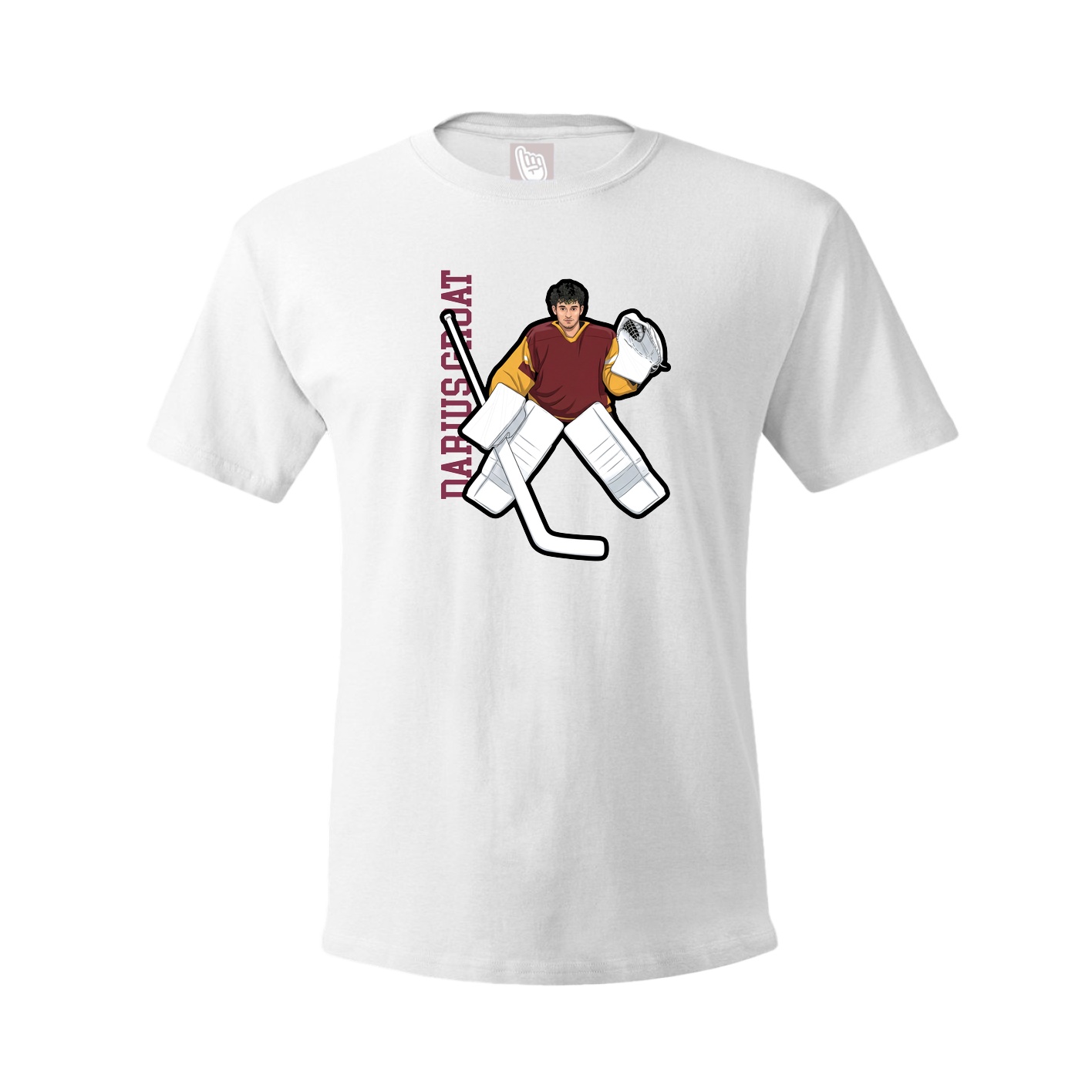 Tee — Name Vertical in White