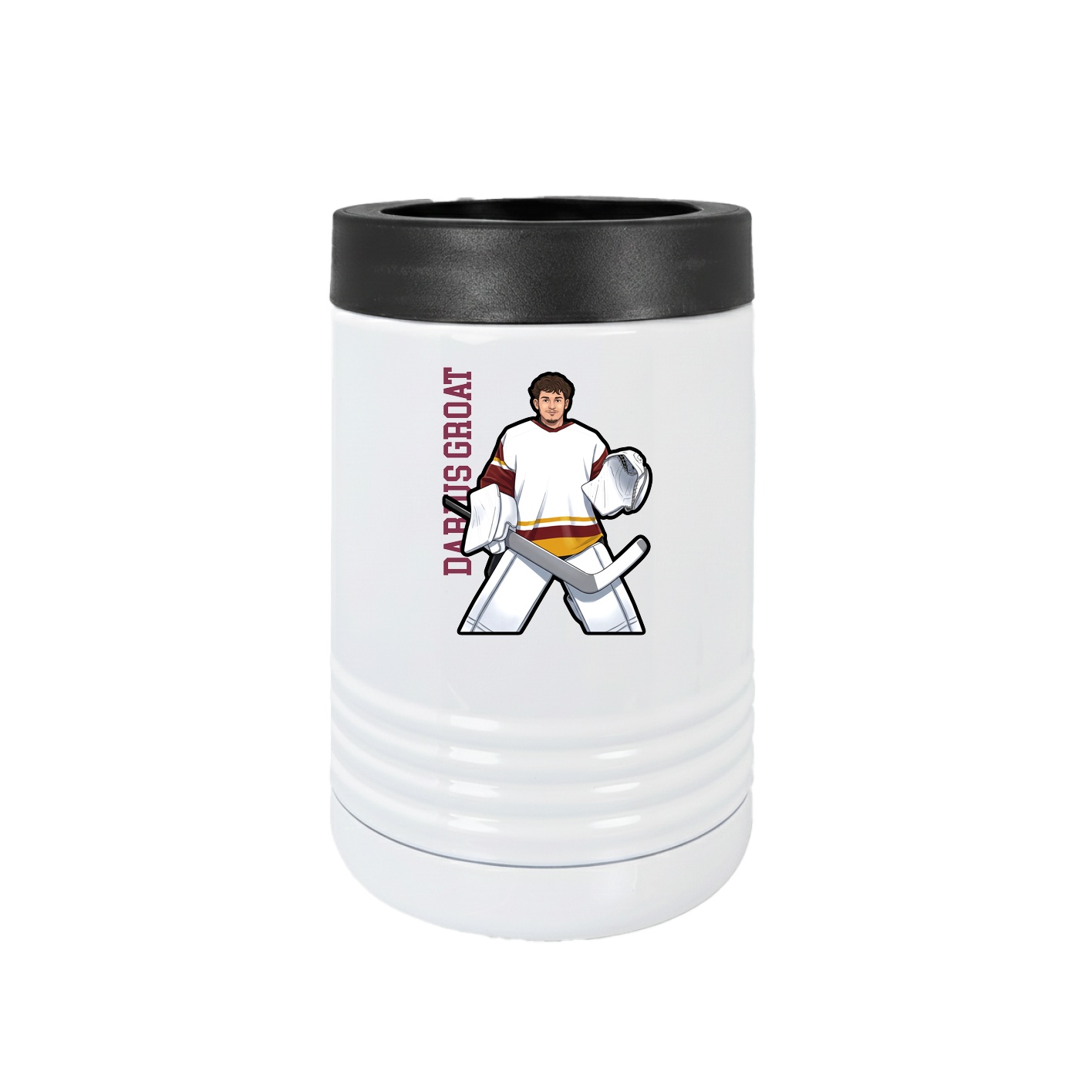 Beverage Holder — Name Vertical in White