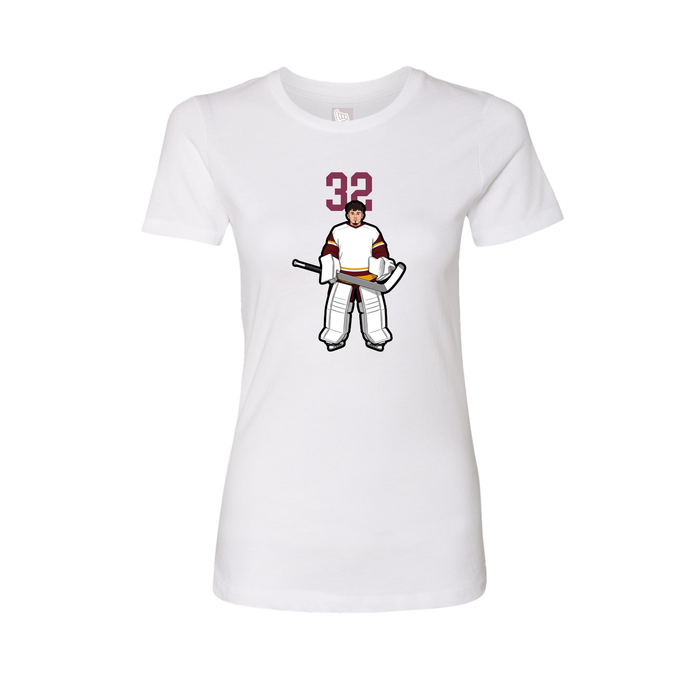 Fitted Women's Tee — Number Top in White