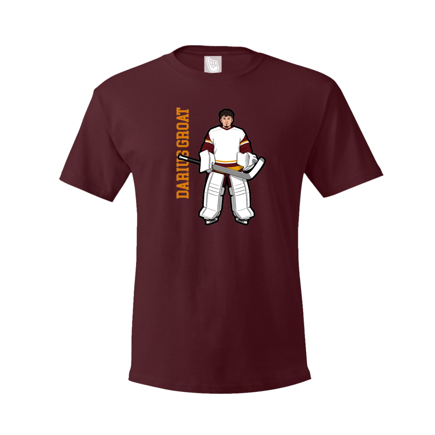 Youth Tee — Name Vertical in Maroon