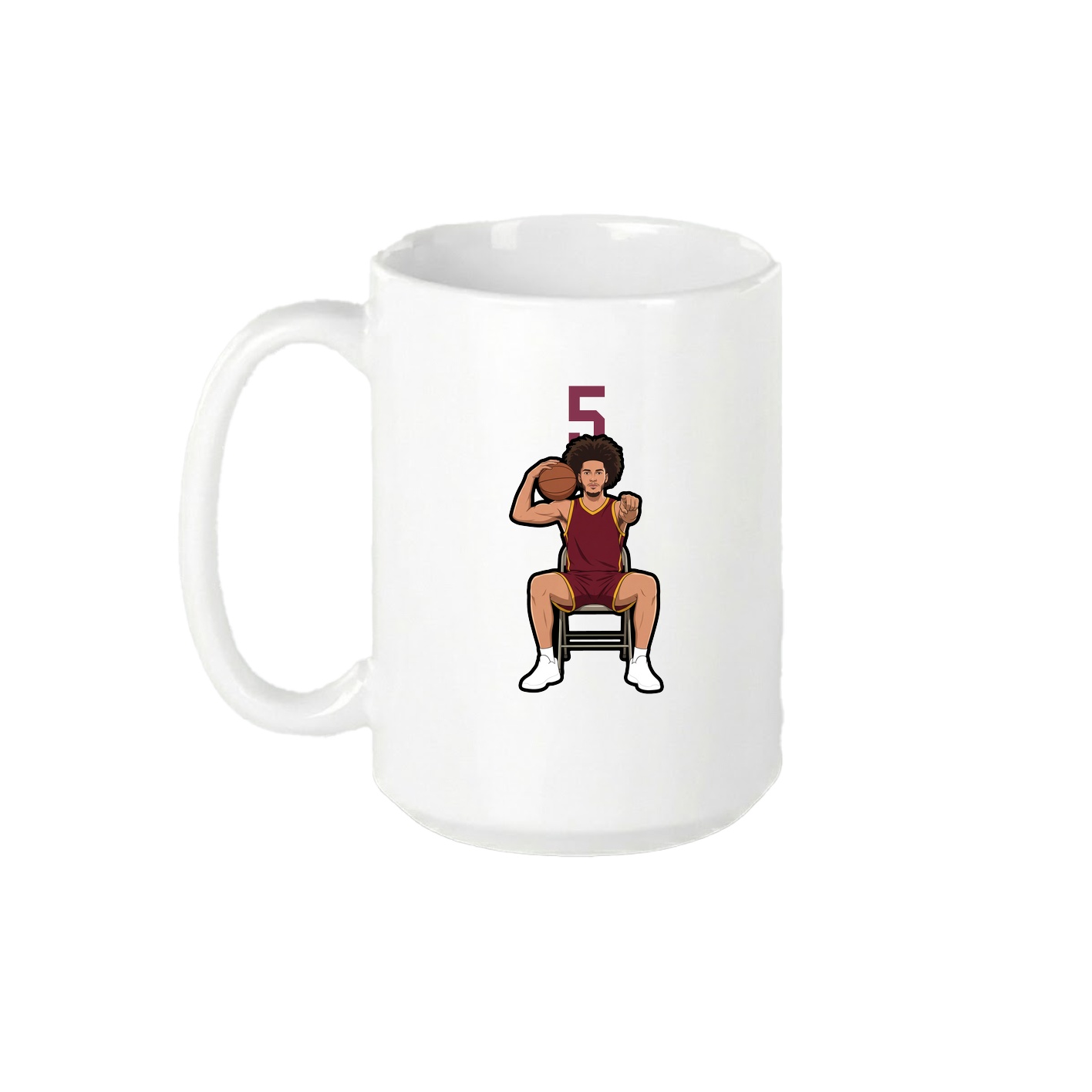 15oz Coffee Mug — Number Top in White