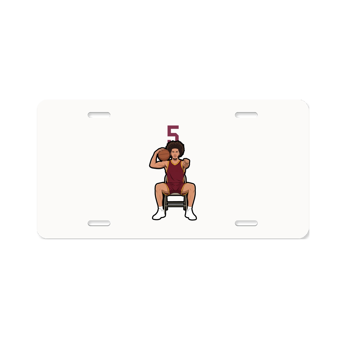 License Plate — Number Top in Classic