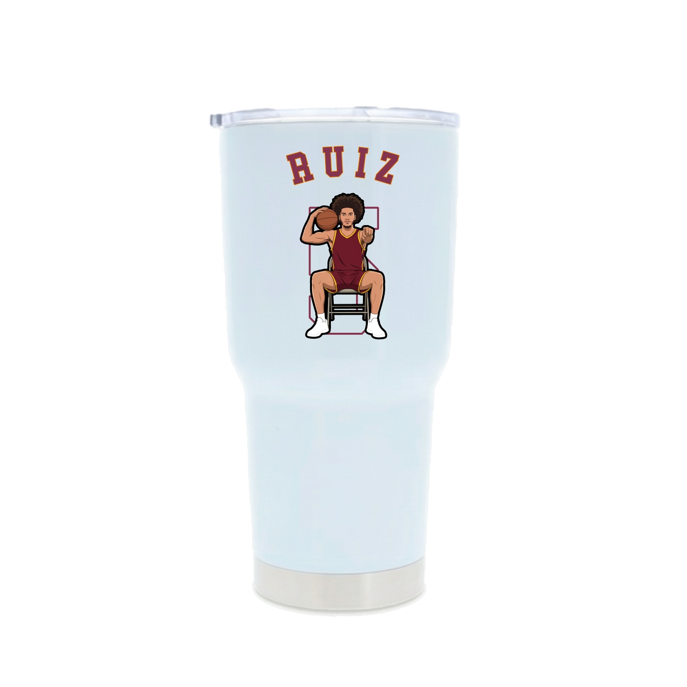 30oz Stainless Steel Tumbler — Shirsey Arch in White