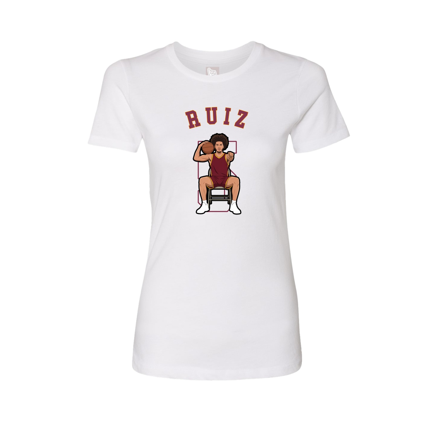 Fitted Women's Tee — Shirsey Arch in White