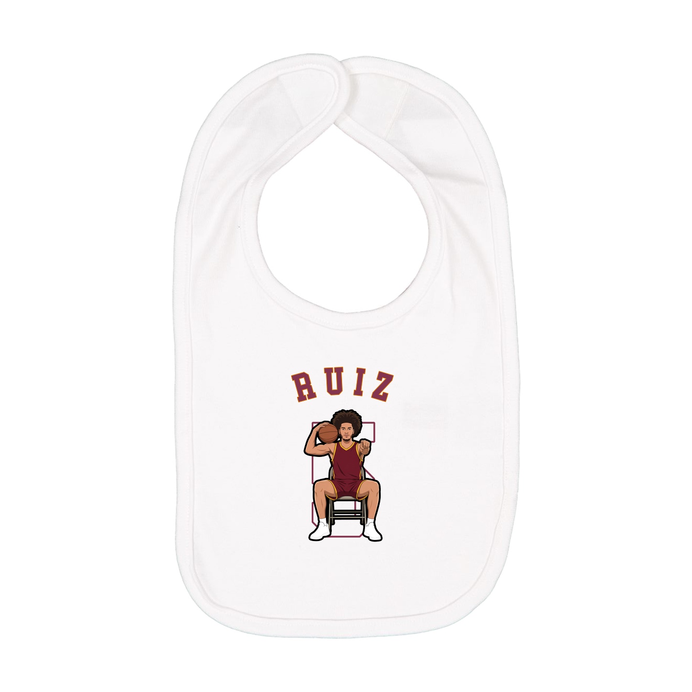 Infant Bib — Shirsey Arch in White