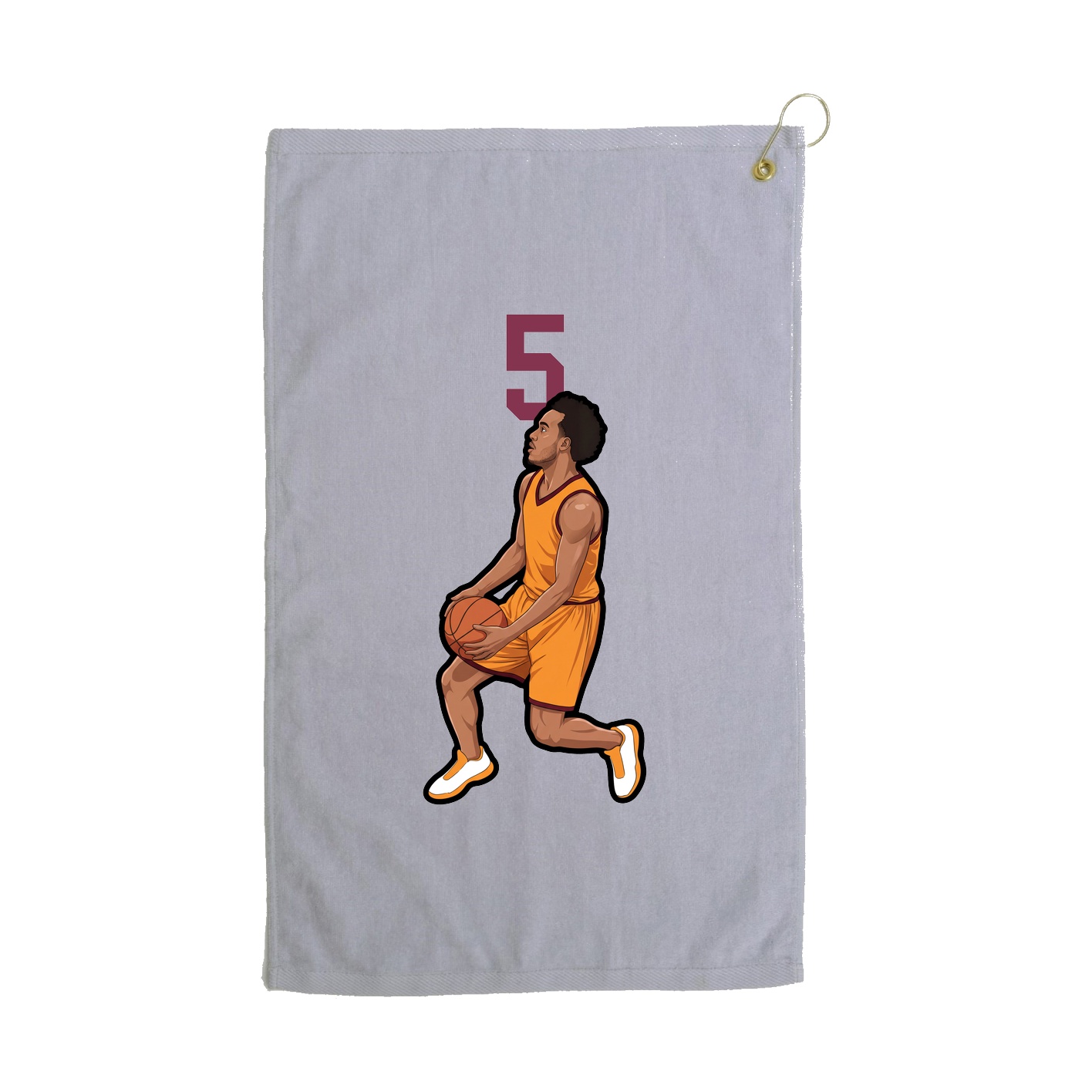 Golf Towel — Number Top in Grey