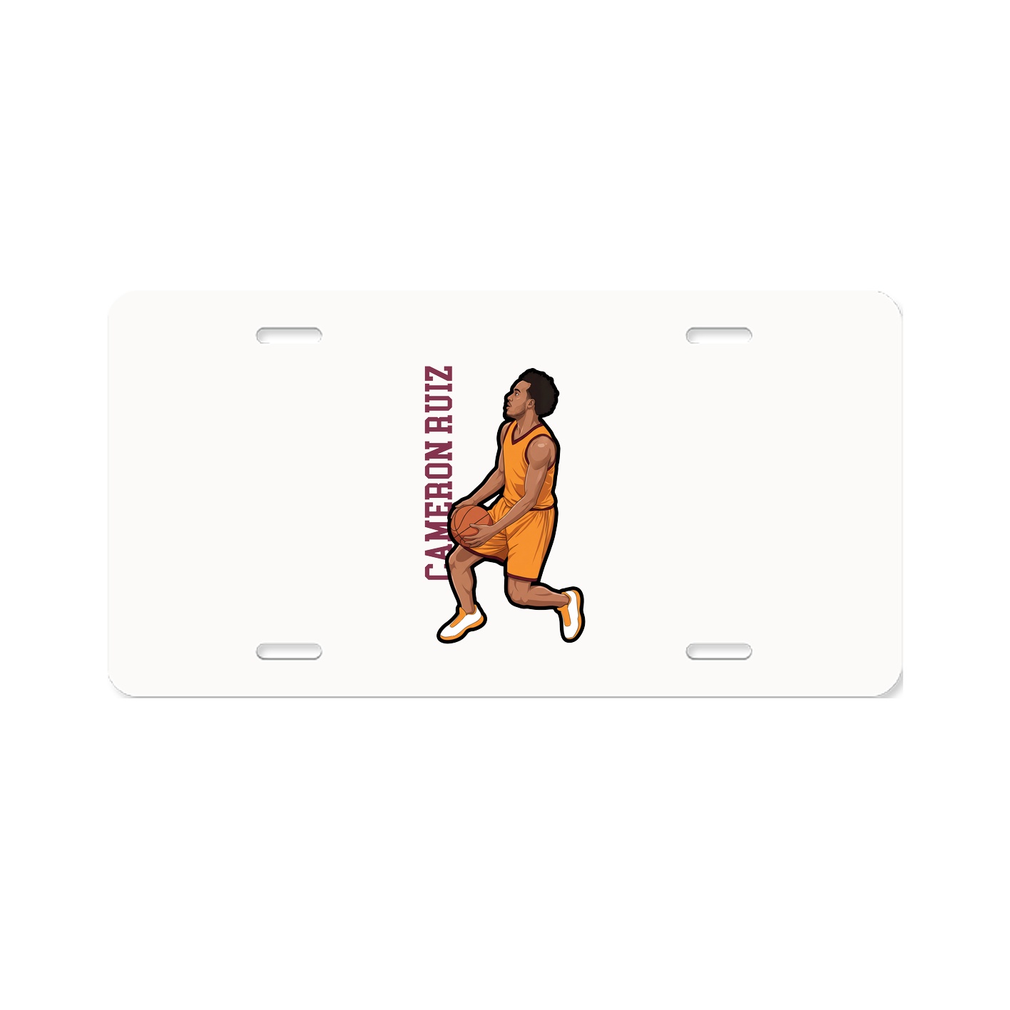 License Plate — Name Vertical in Classic