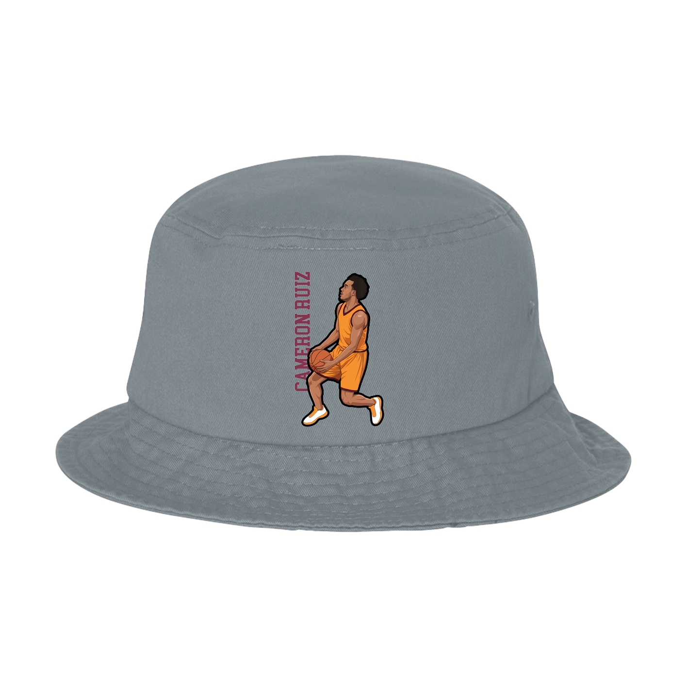 Bucket Cap — Name Vertical in Grey