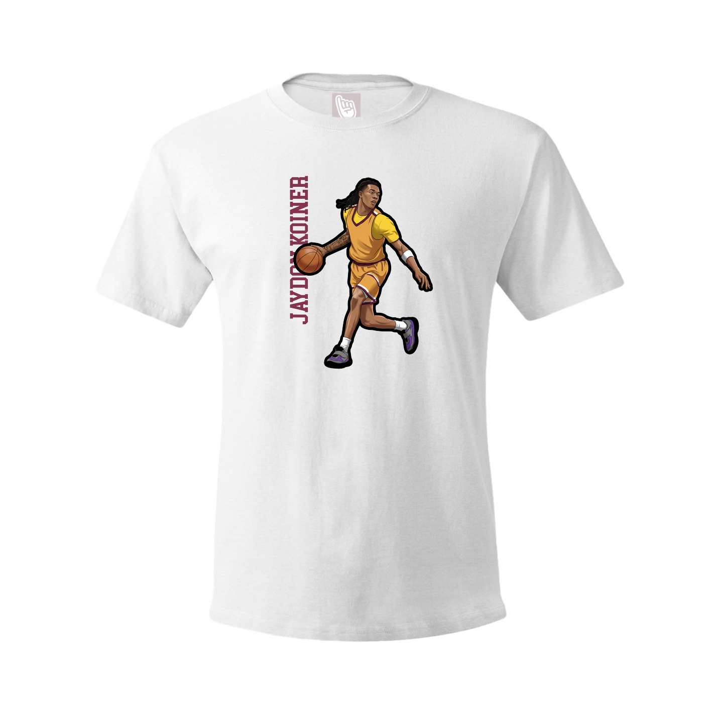 Tee — Name Vertical in White