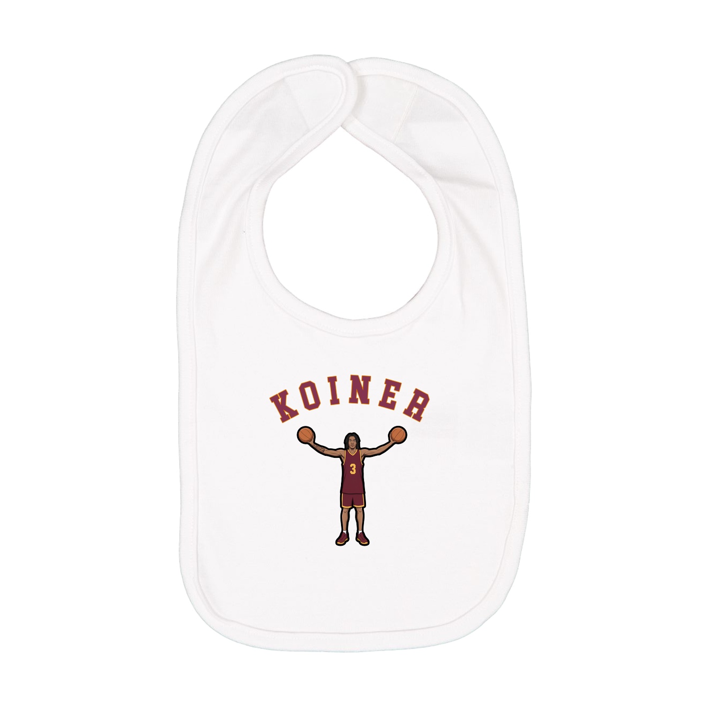 Infant Bib — Shirsey Arch in White