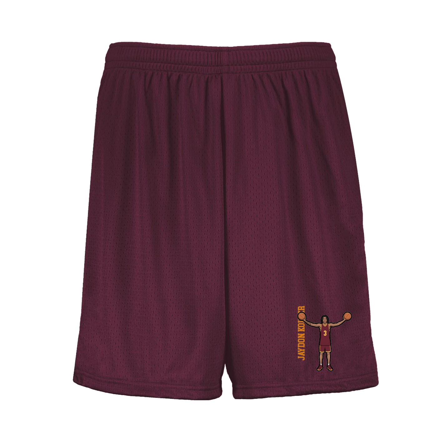 Shorts — Name Vertical in Maroon