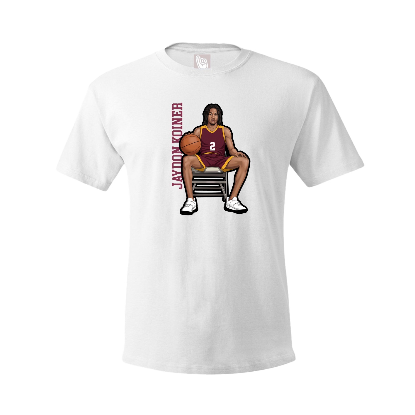 Tee — Name Vertical in White
