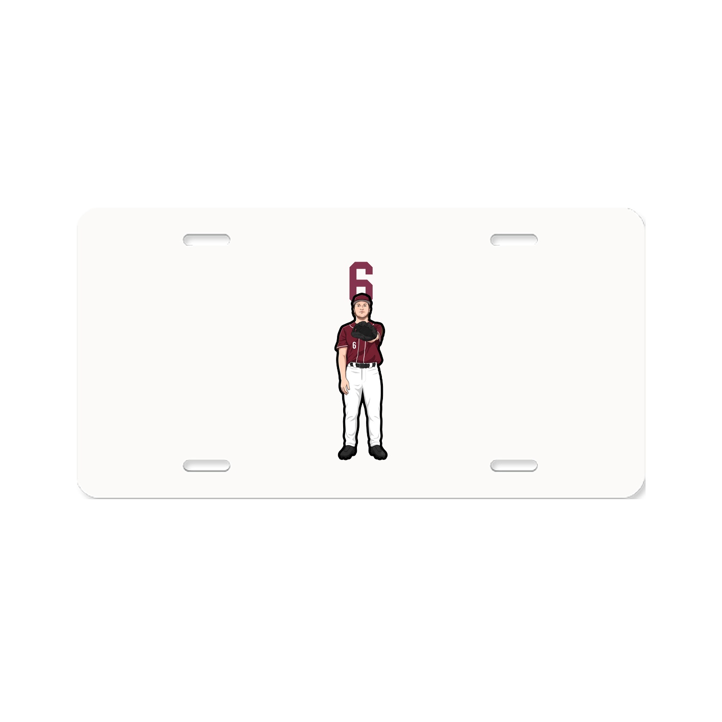 License Plate — Number Top in Classic