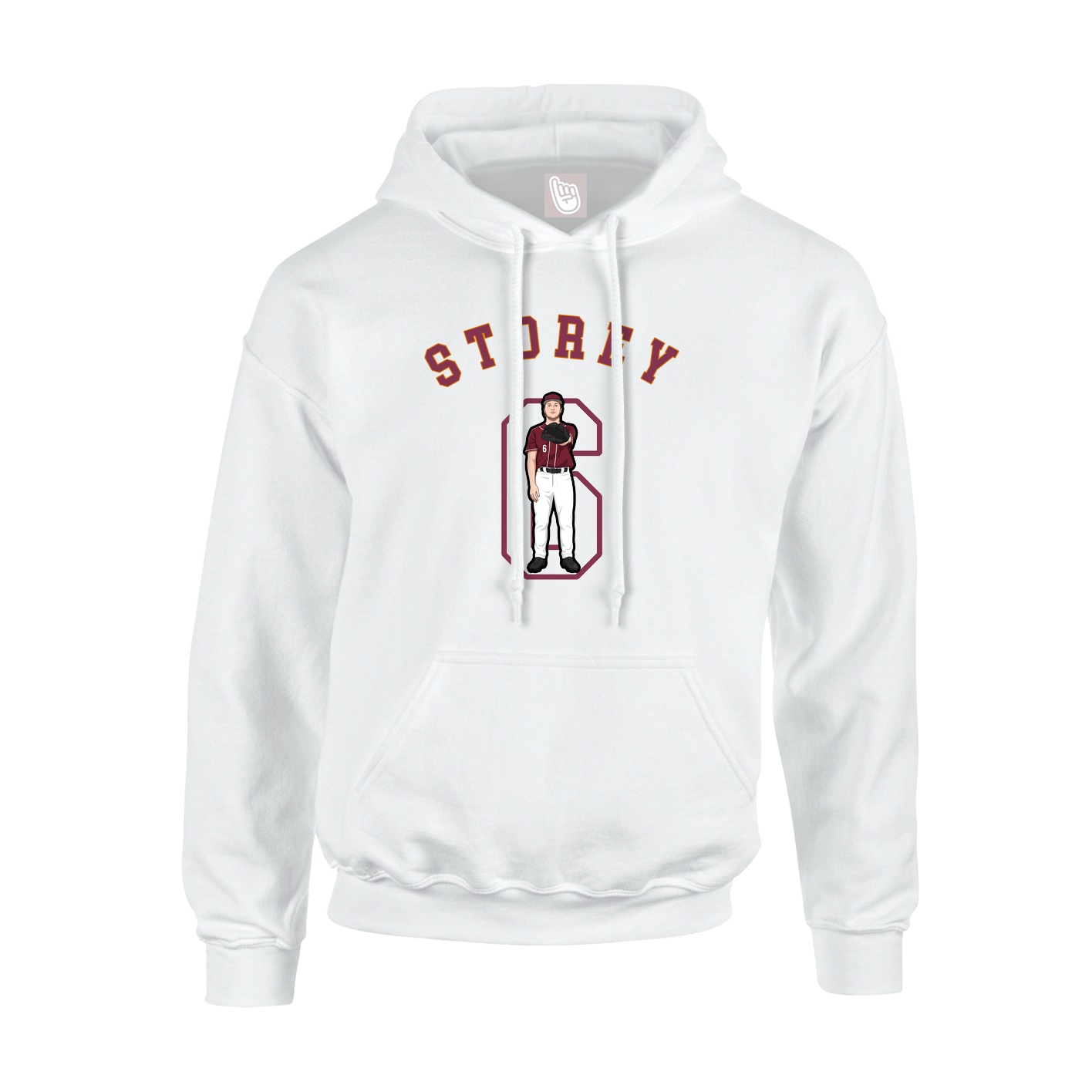 Hoodie — Shirsey Arch in White