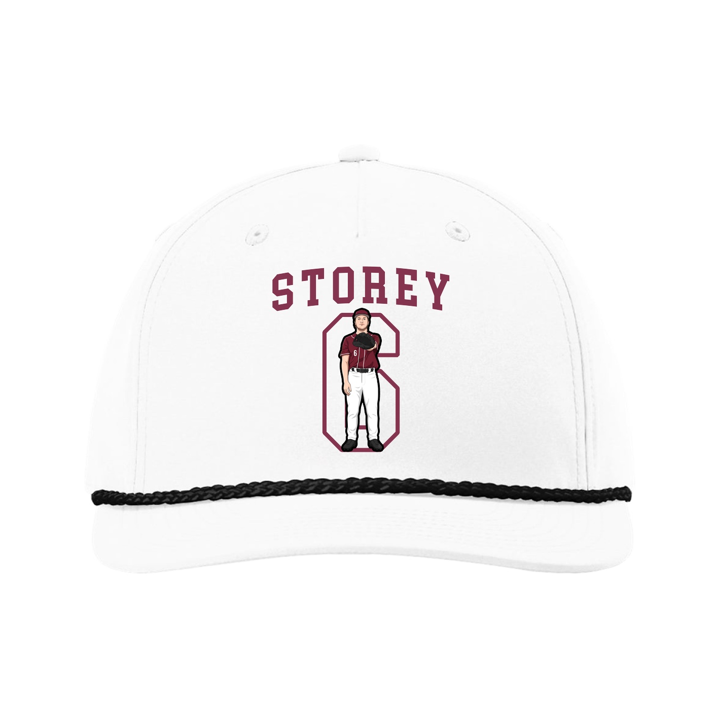 Five-Panel Classic Rope Cap — Shirsey in White