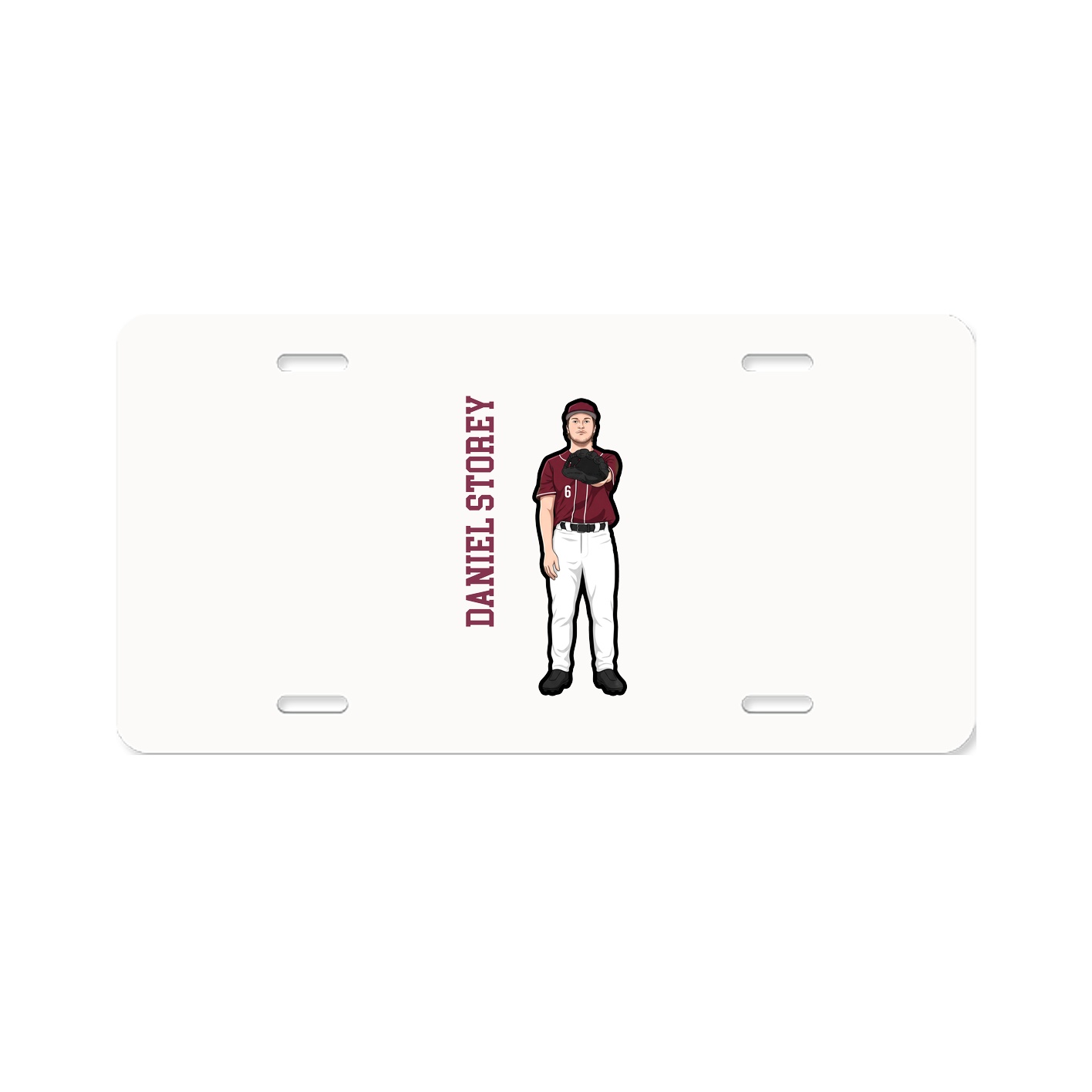 License Plate — Name Vertical in Classic
