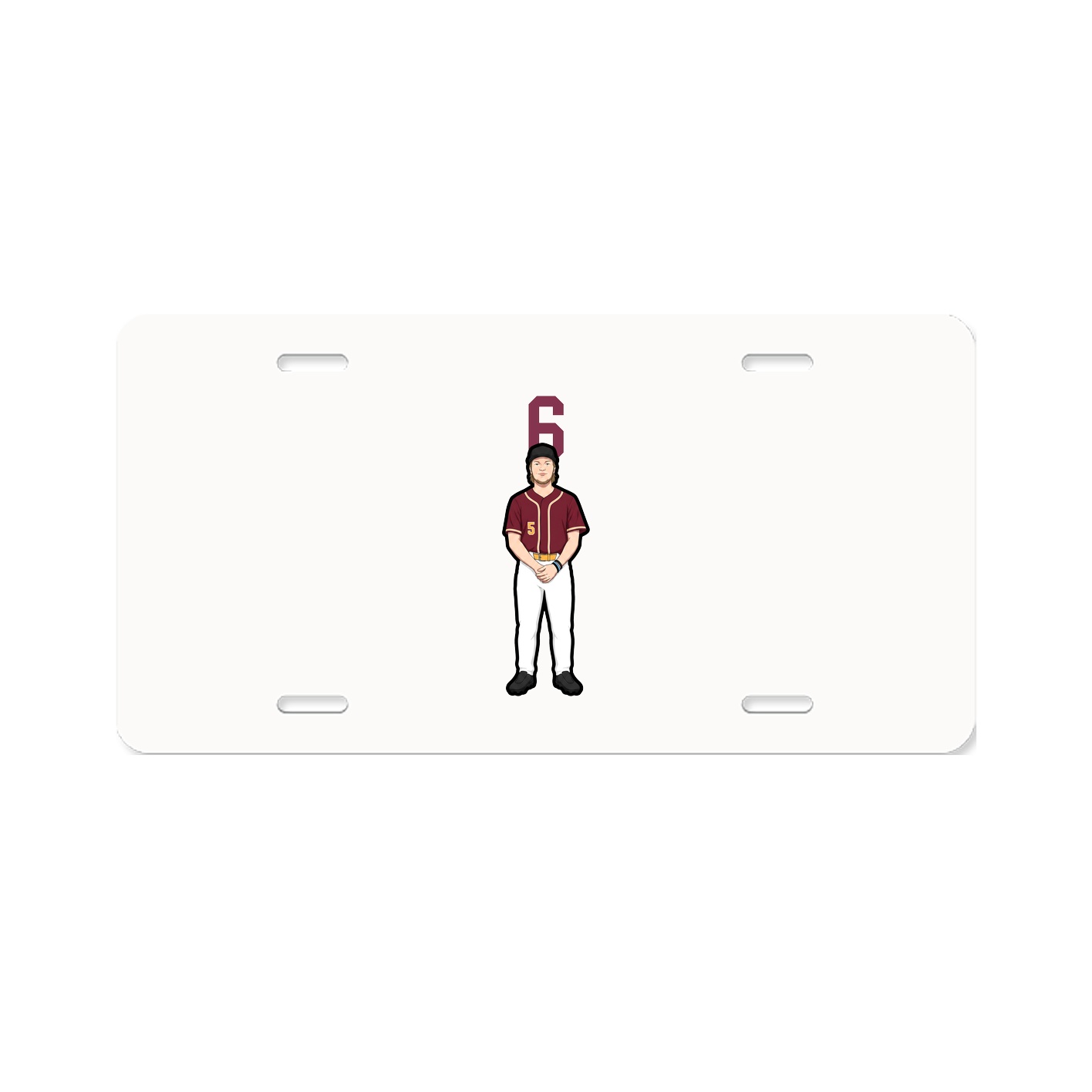 License Plate — Number Top in Classic