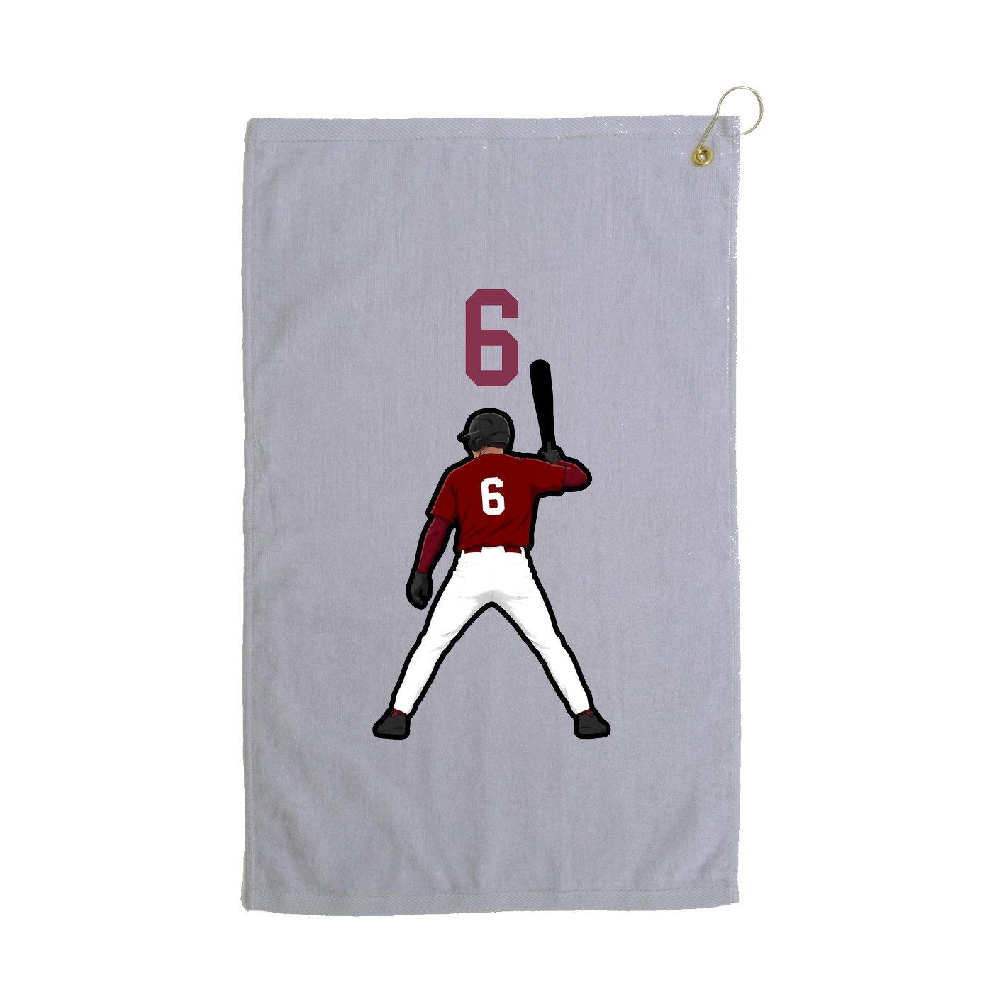 Golf Towel — Number Top in Grey