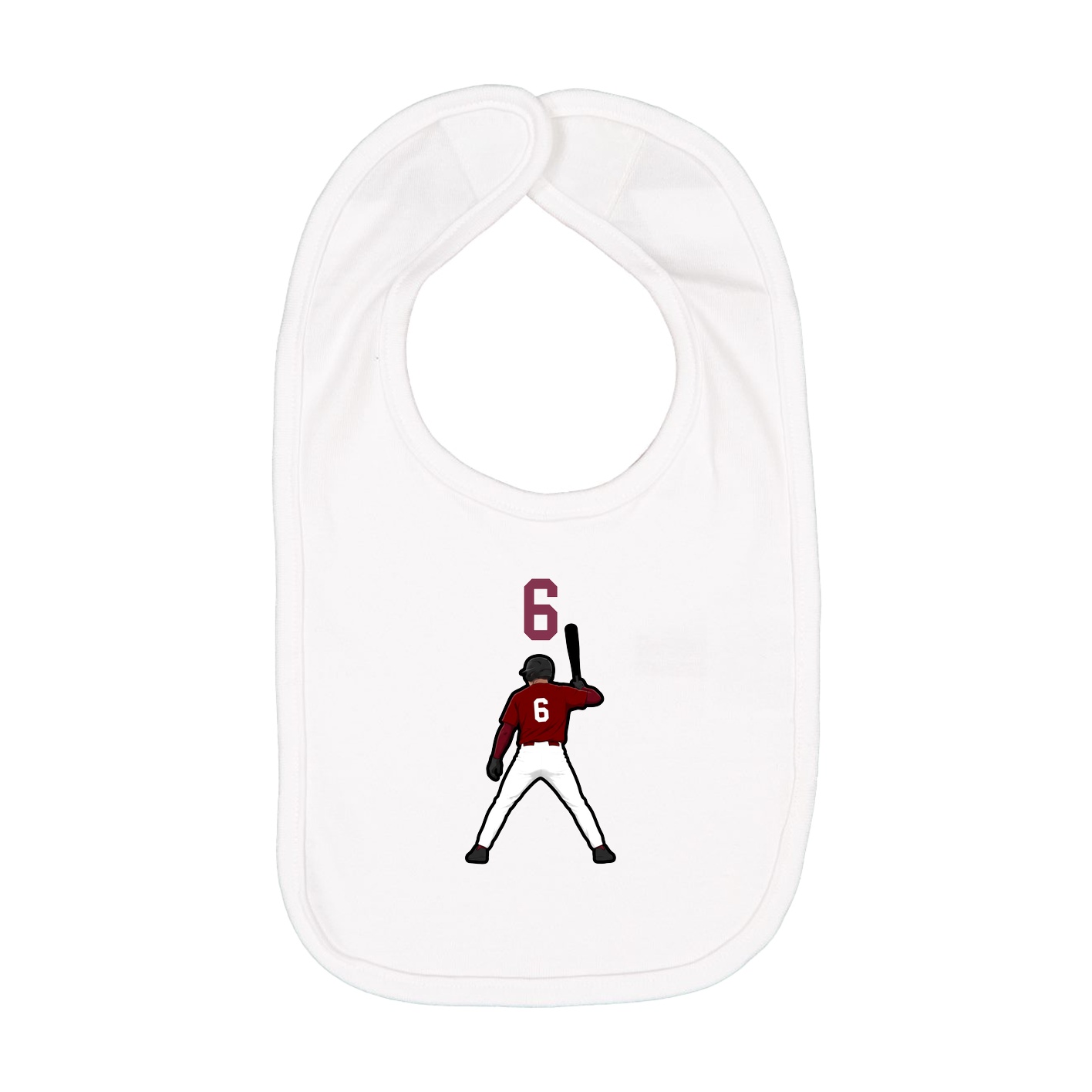 Infant Bib — Number Top in White