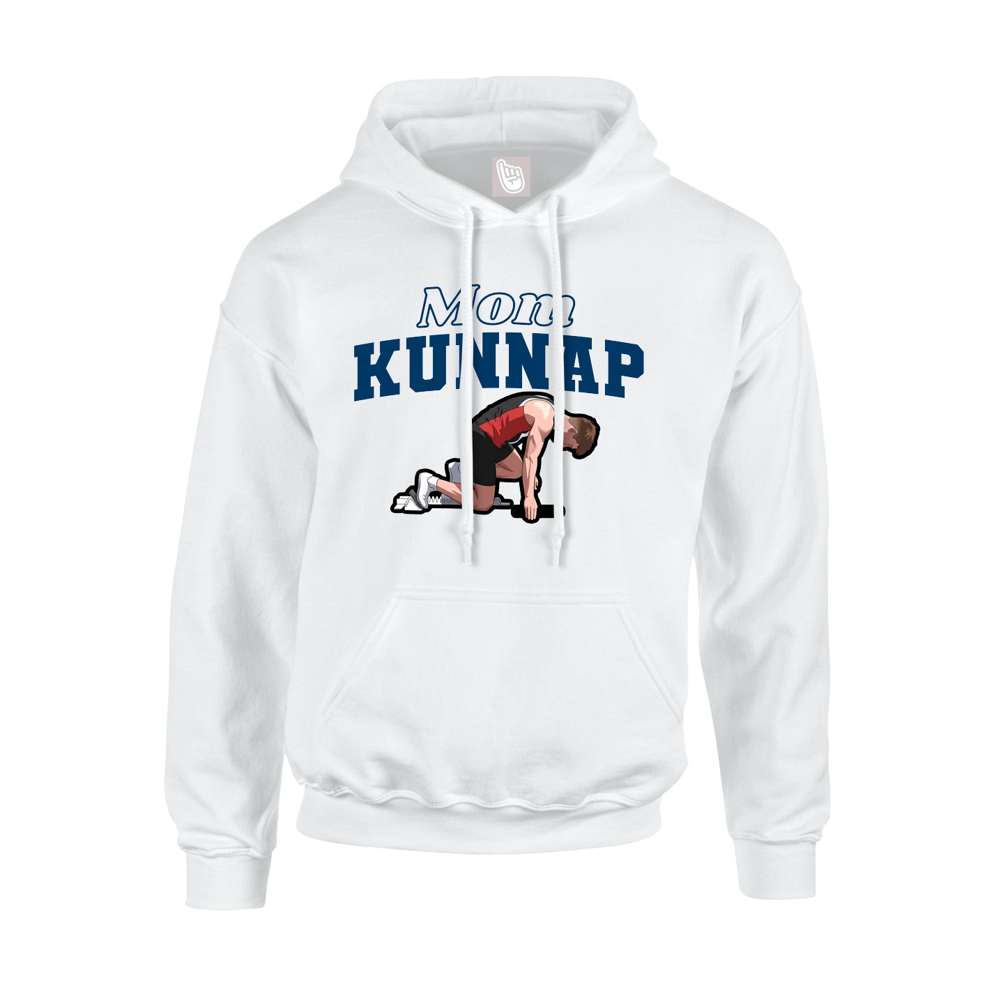 Youth Hoodie — Mothers Day Block in White