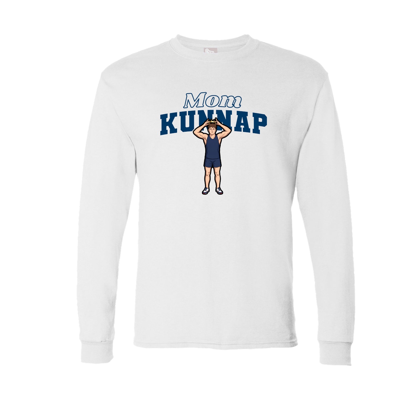 Long Sleeve Tee — Mothers Day Block in White