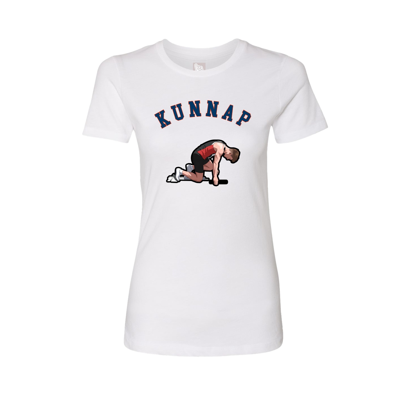 Fitted Women's Tee — Shirsey Arch in White