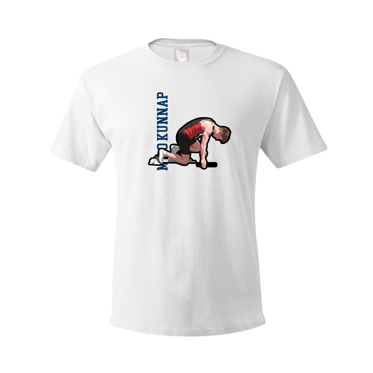 Tee — Name Vertical in White