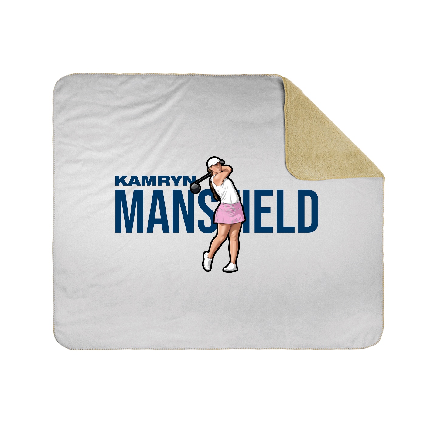 Throw Blanket — Player Name in White