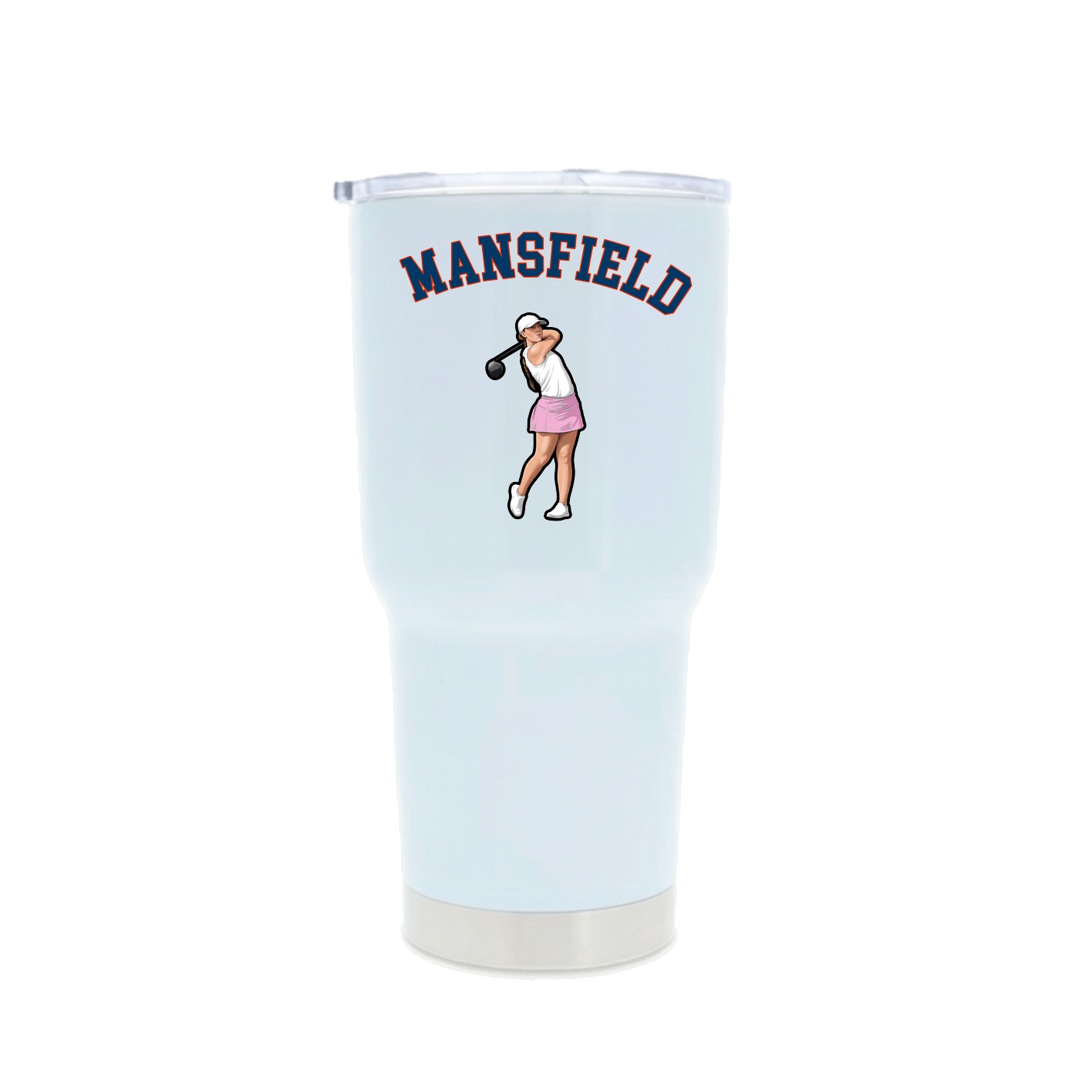 30oz Stainless Steel Tumbler — Shirsey Arch in White