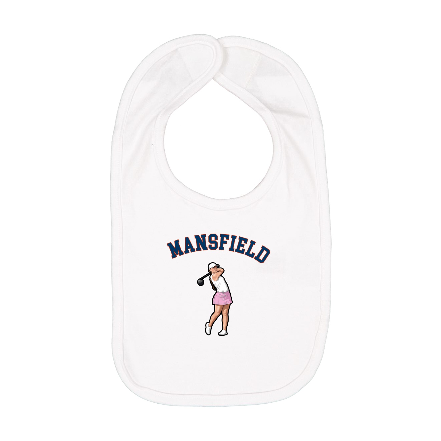 Infant Bib — Shirsey Arch in White
